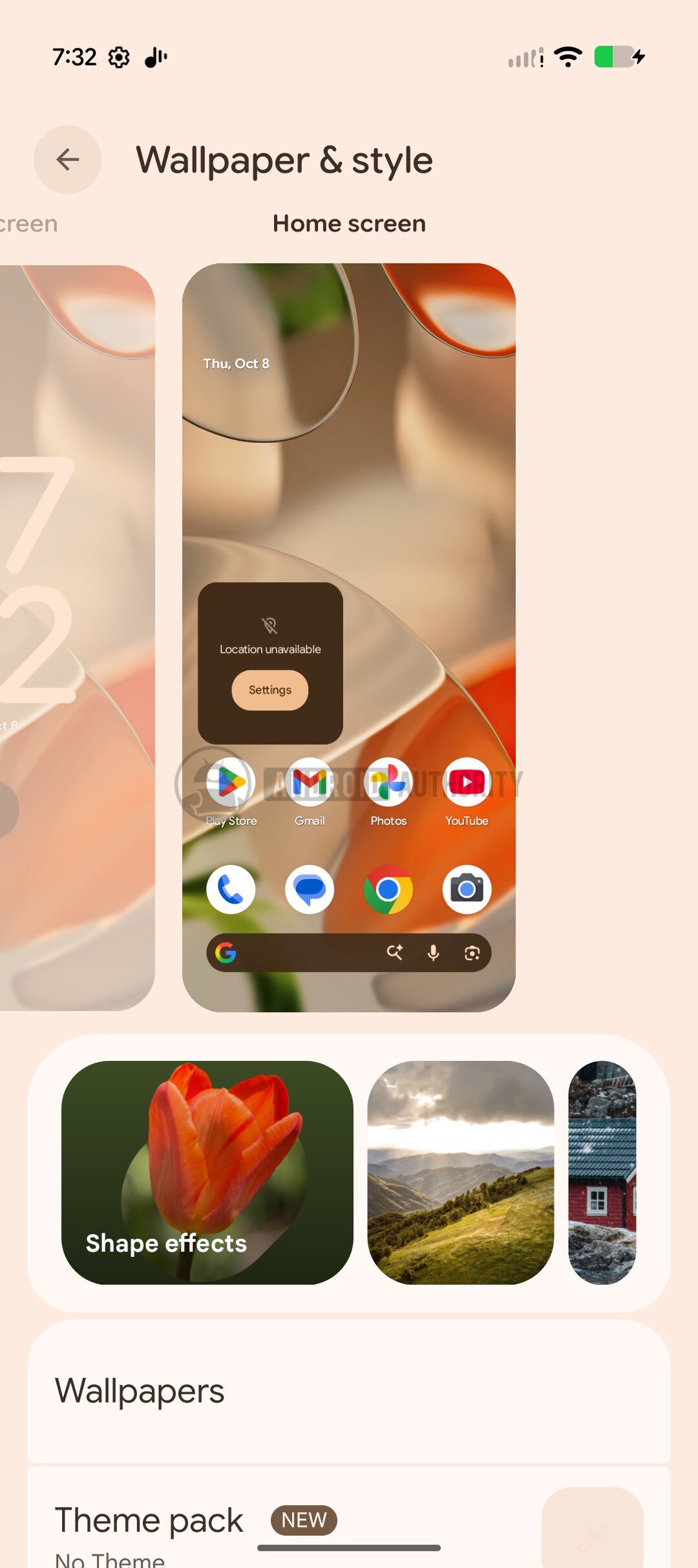 Android Canary 2610 wallpaper and style changes 3 watermarked
