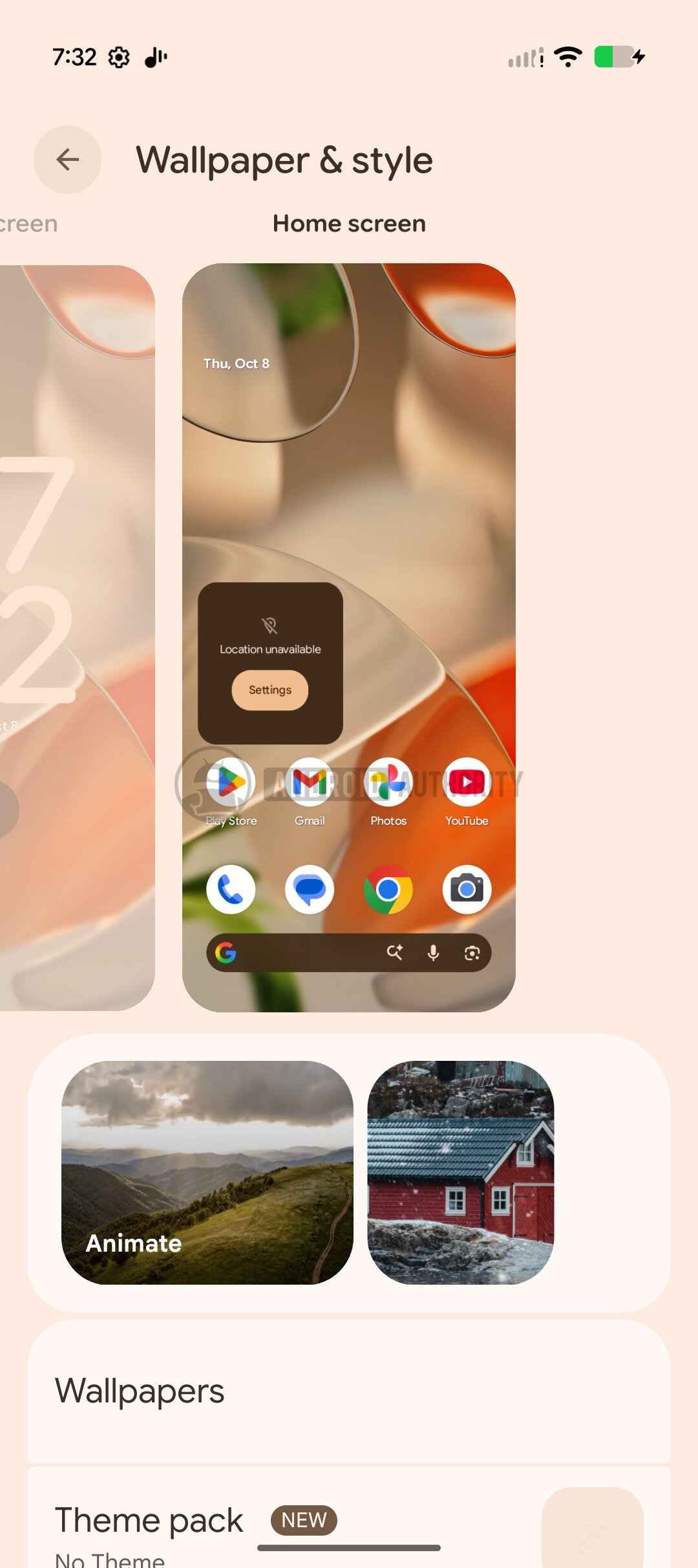 Android Canary 2610 wallpaper and style changes 4 watermarked