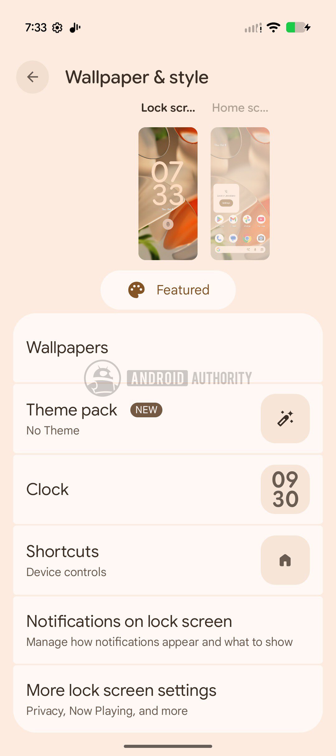 Android Canary 2610 wallpaper and style changes 6 watermarked