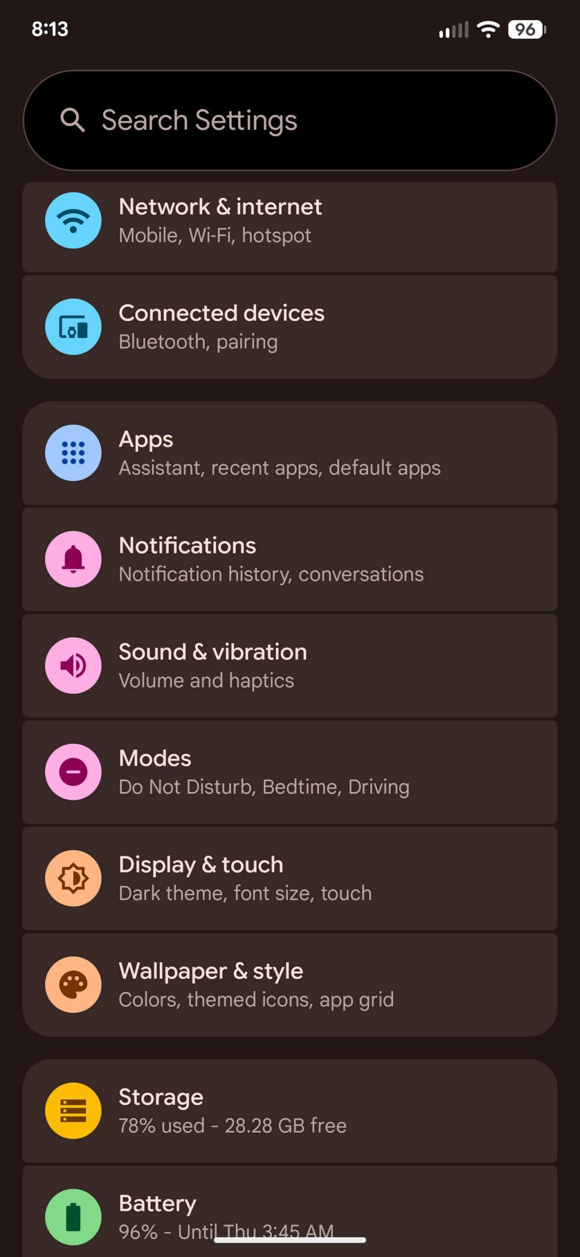 Android Settings