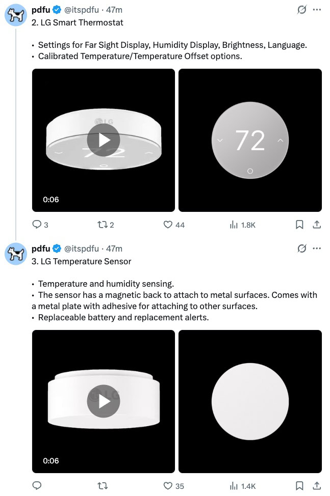 Apple x LG smart home accessory leak 2