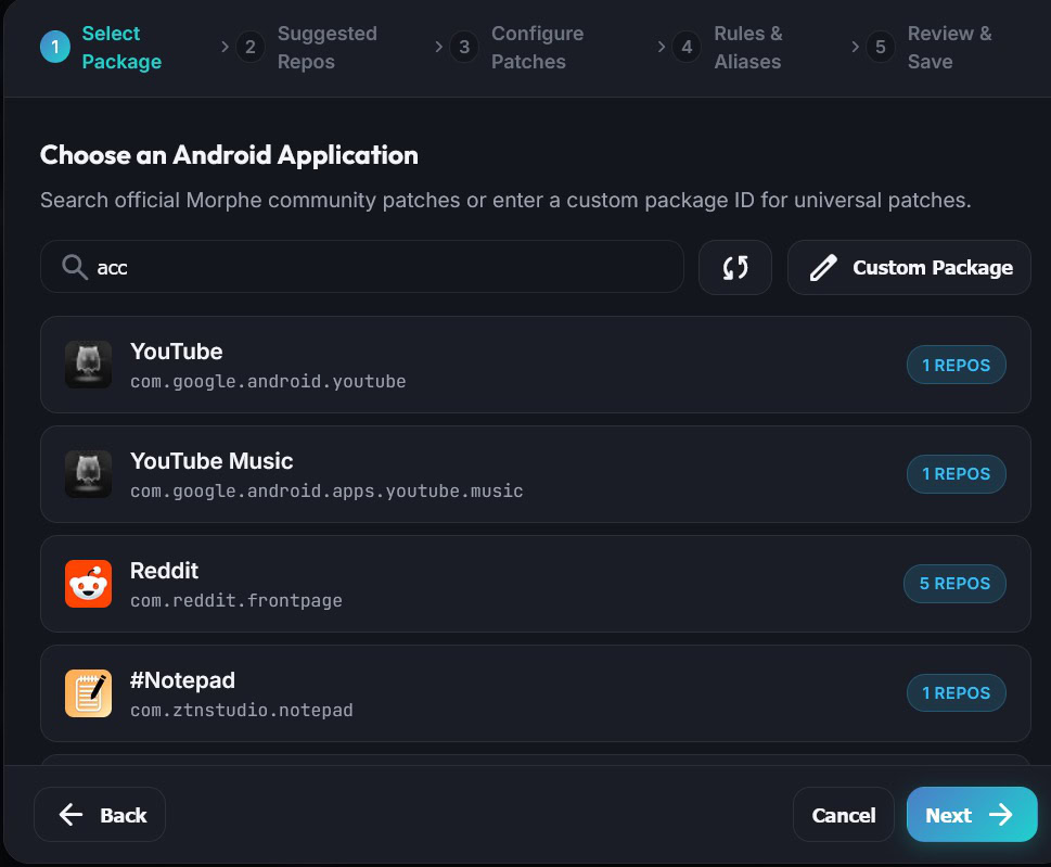 AutoMorph add package