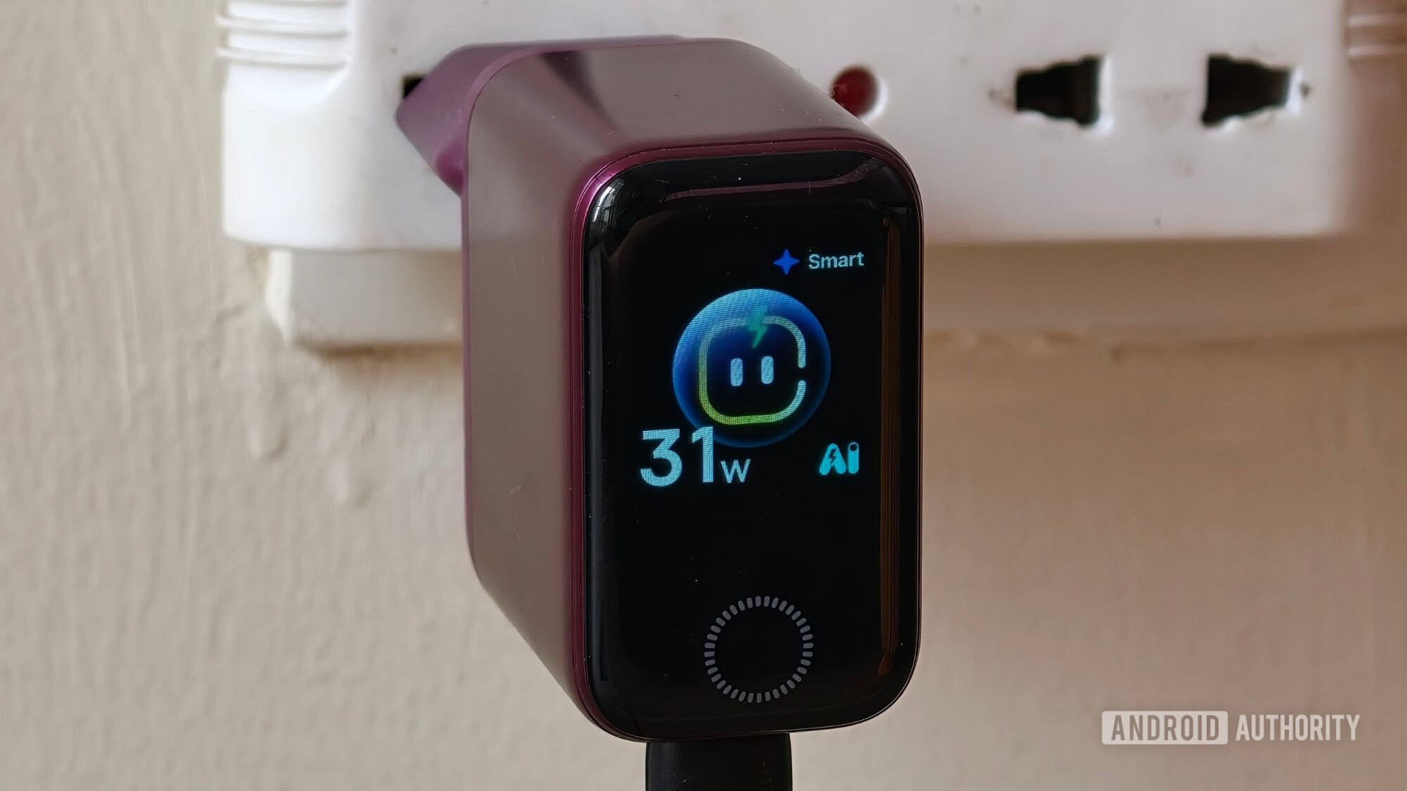 Baseus PicoGo Pro 100W GaN charger charging a Samsung device at 31W