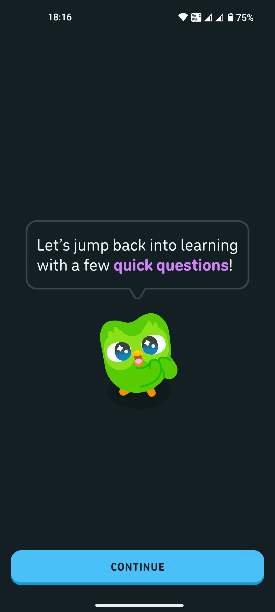 Duolingo Android app interface