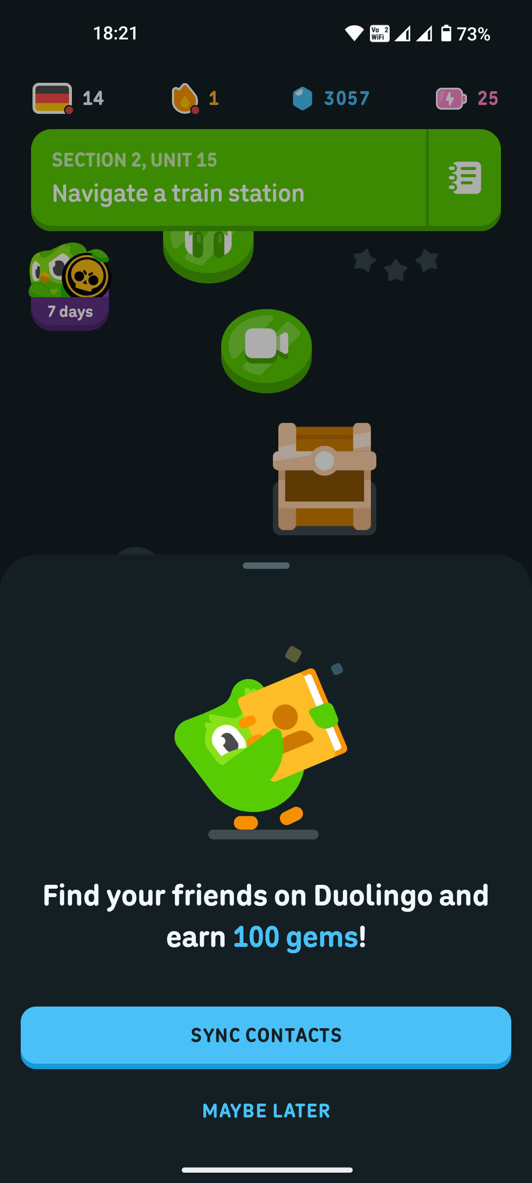 Duolingo Android app interface