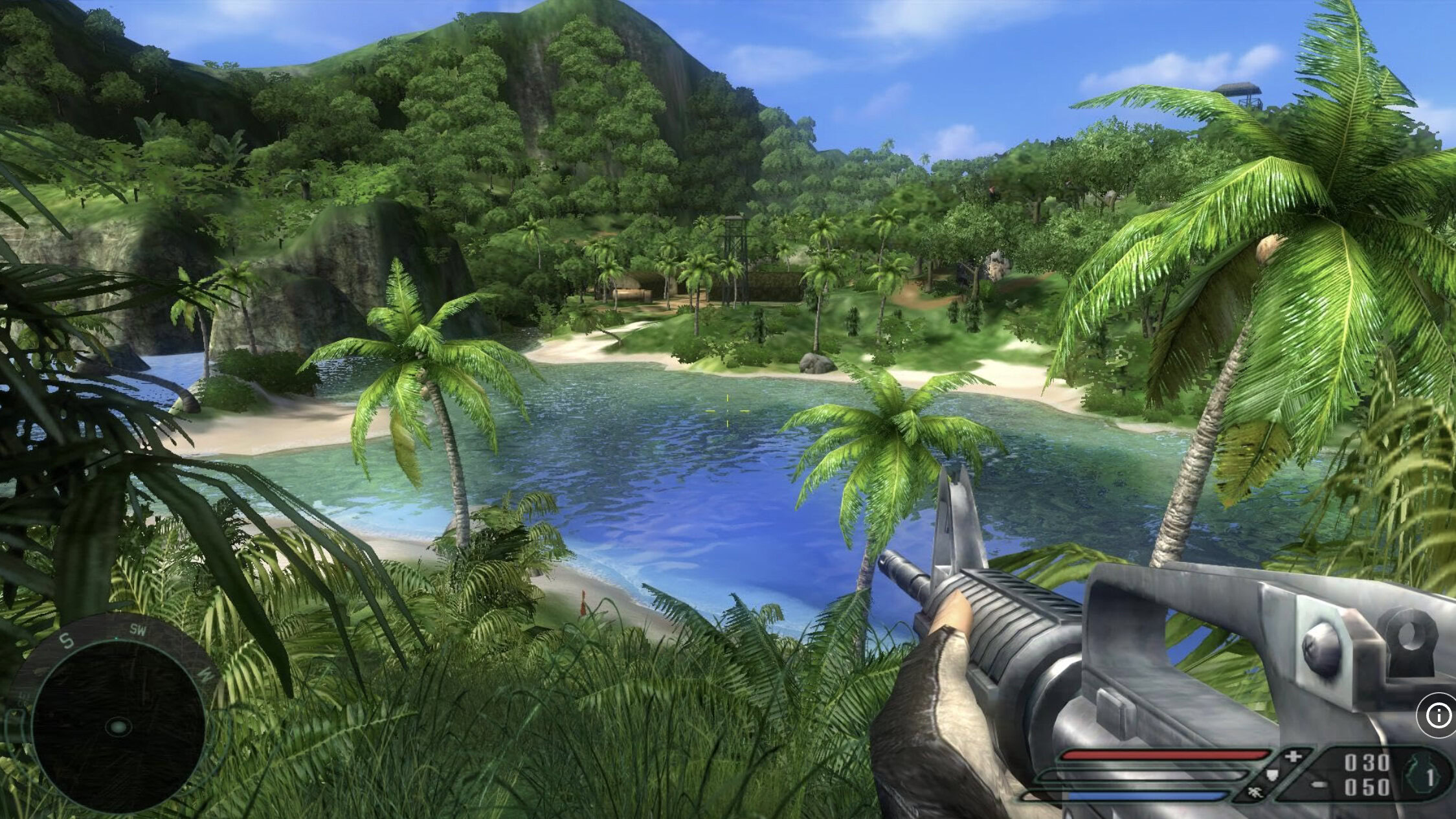 Screenshot of a tropical setting from Far Cry