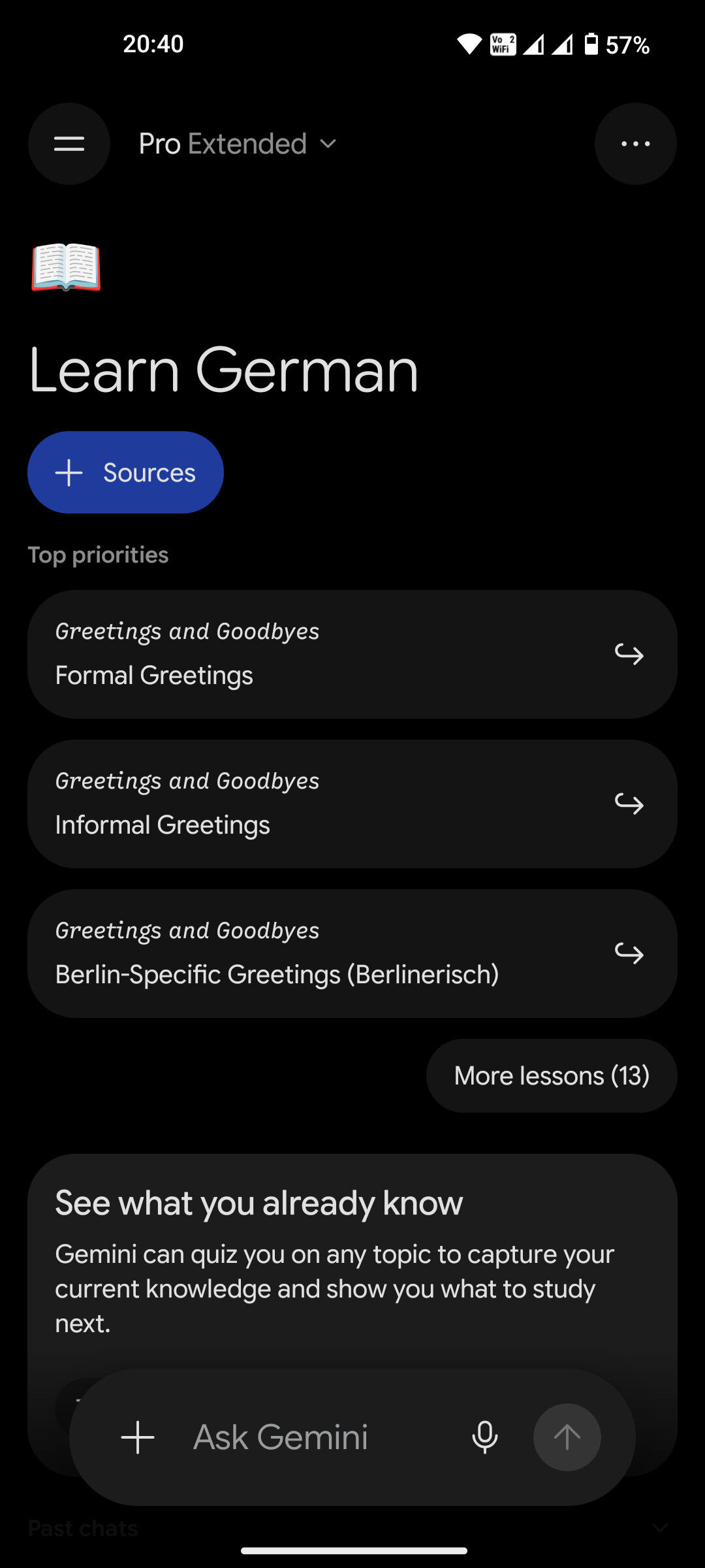 Gemini Android app interface