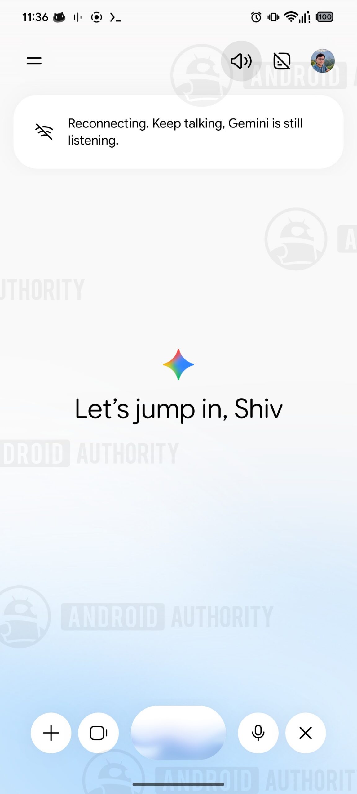 Gemini Live Upcoming Mute icon in new UI 2