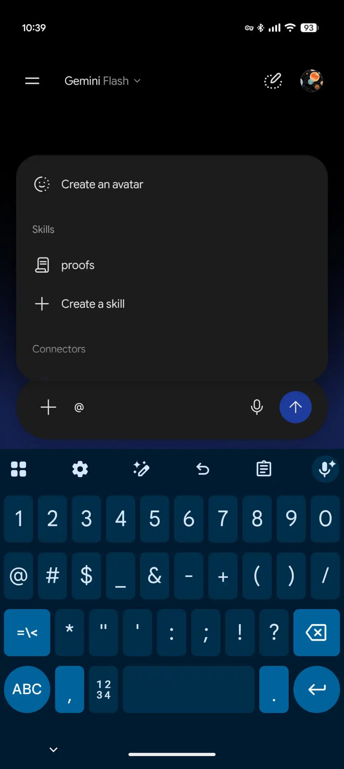 Gemini app slash 1