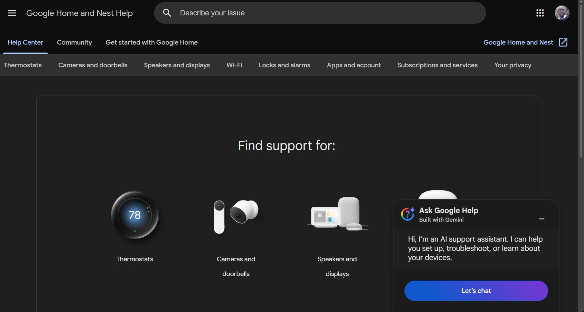 Google Home and Nest support ask Gemini Help 1