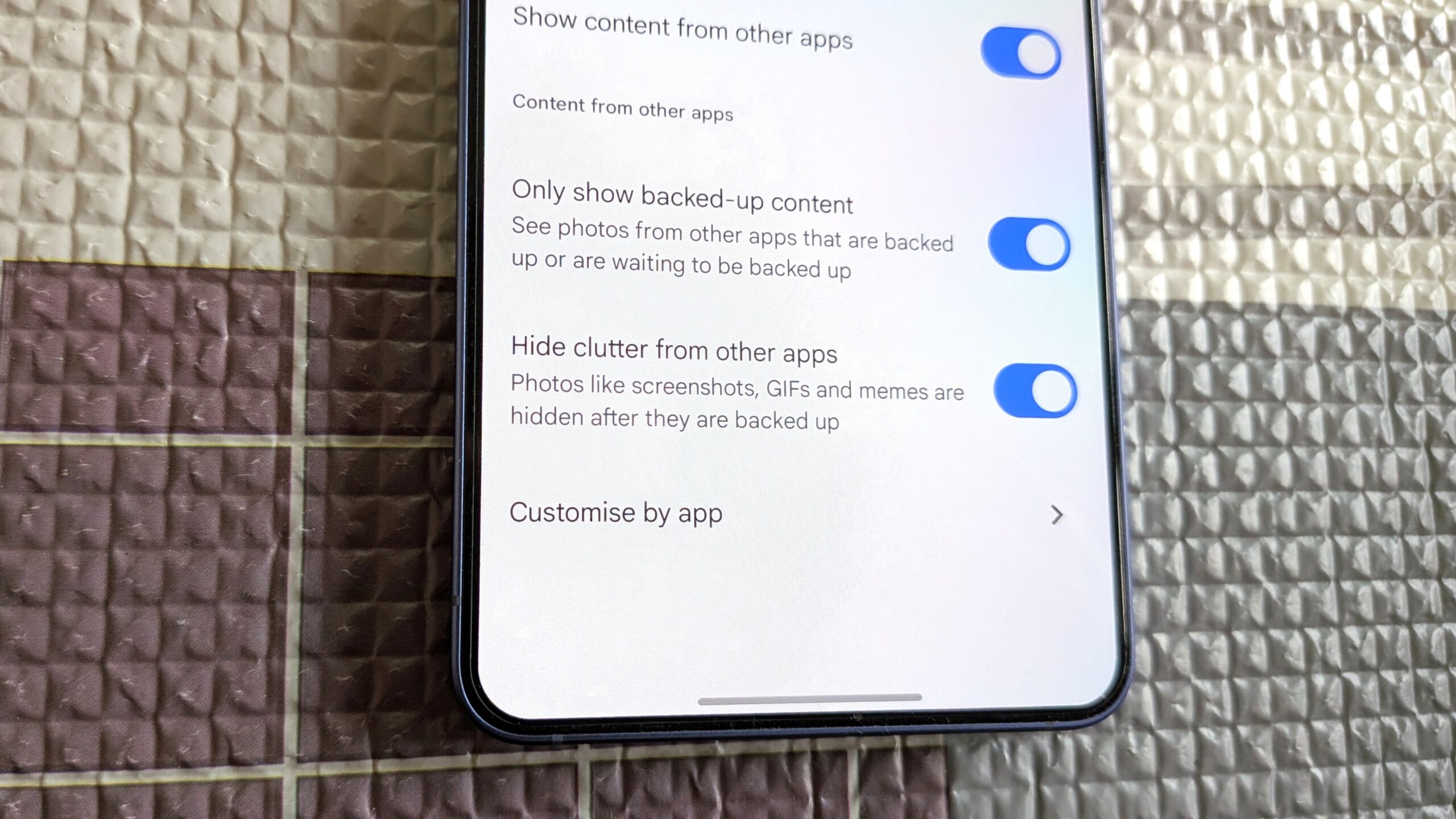 Google Photos hide clutter option in settings Google Photos hide clutter option in settings