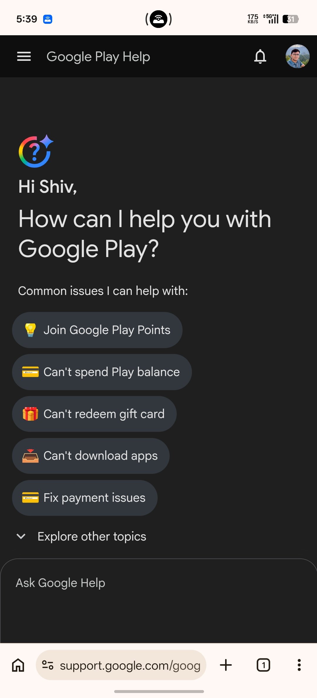 Google Play support Ask Google Help 1