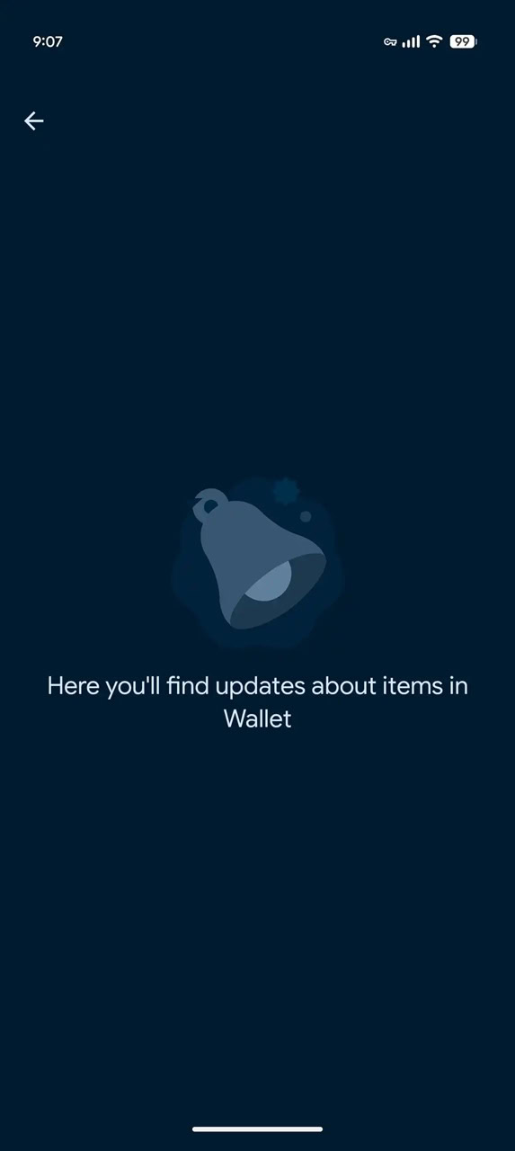 Google Wallet notifications feed 2