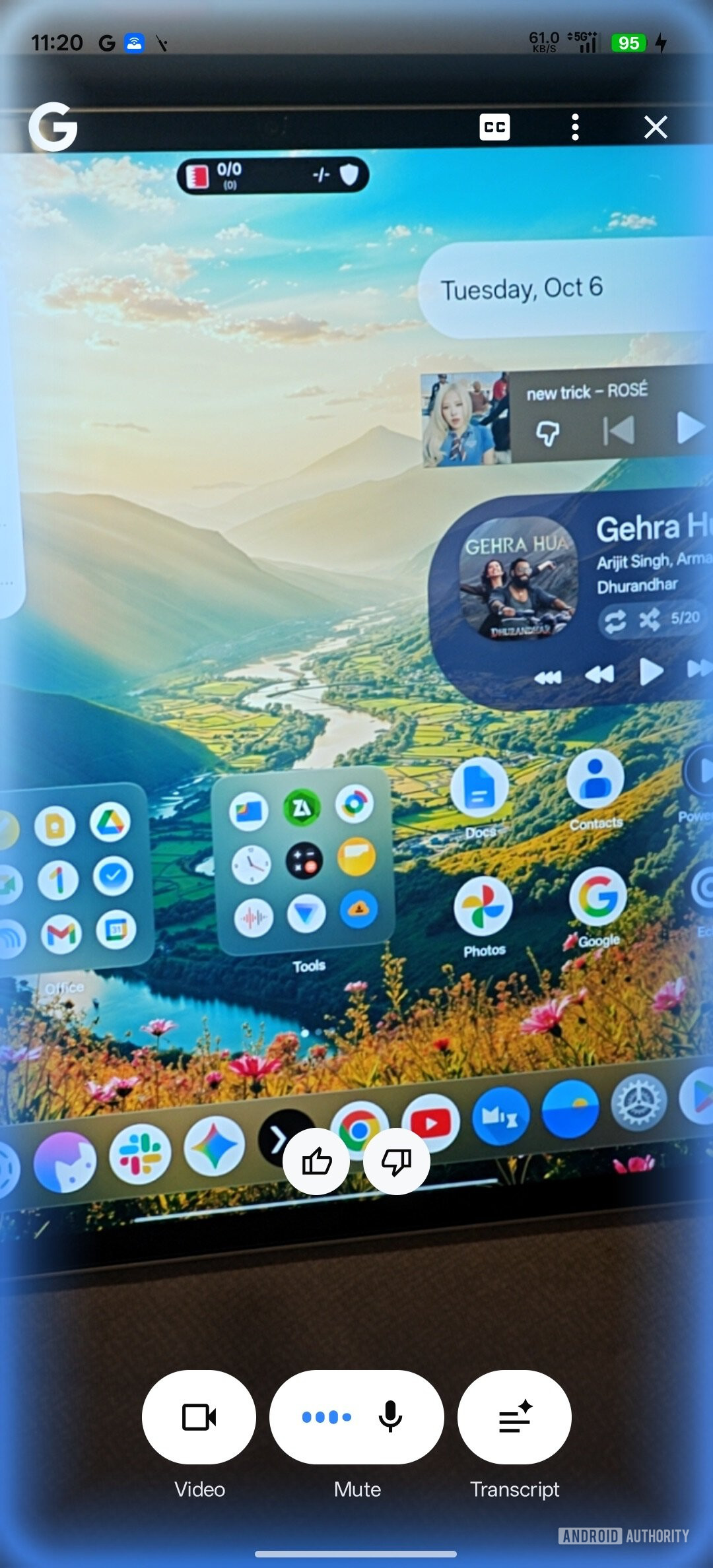 Google app Search Live Current AD