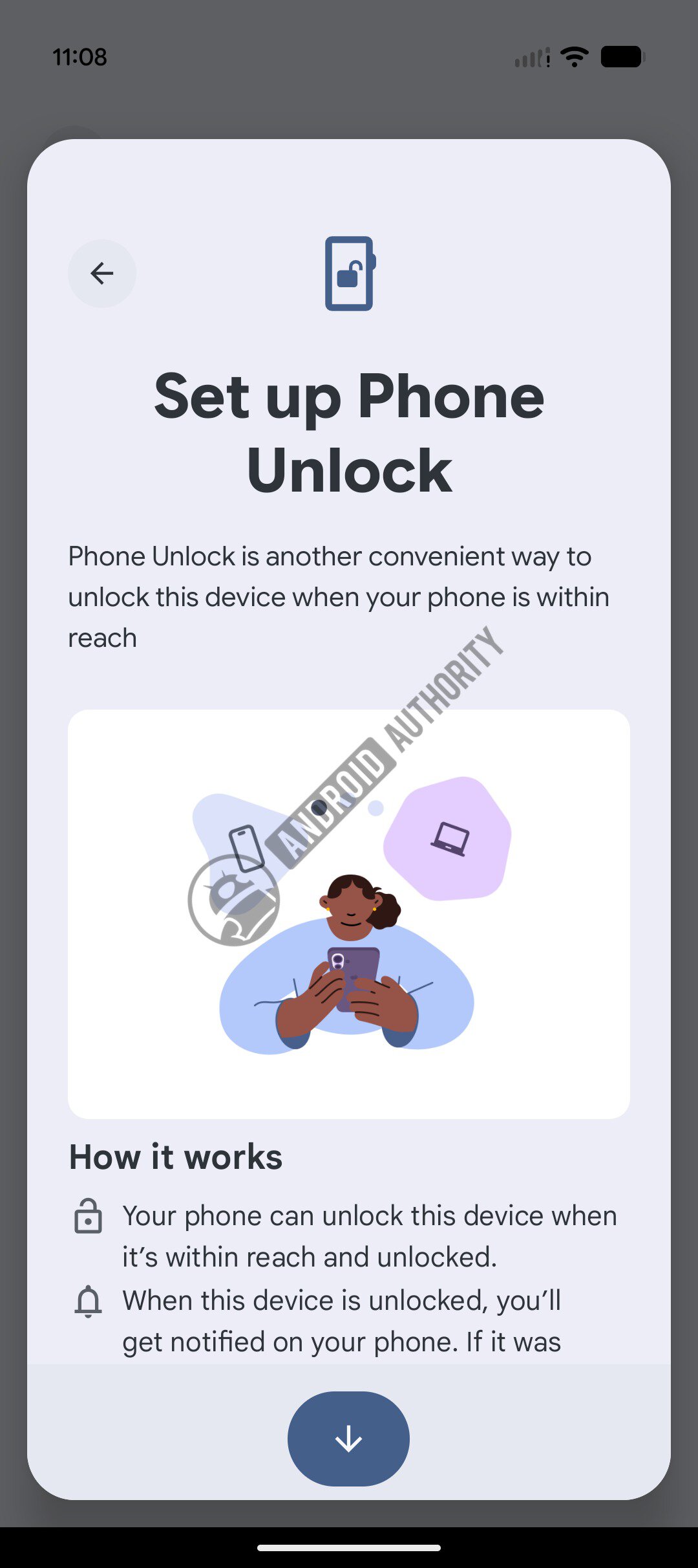 Googlebook Android phone unlock setup
