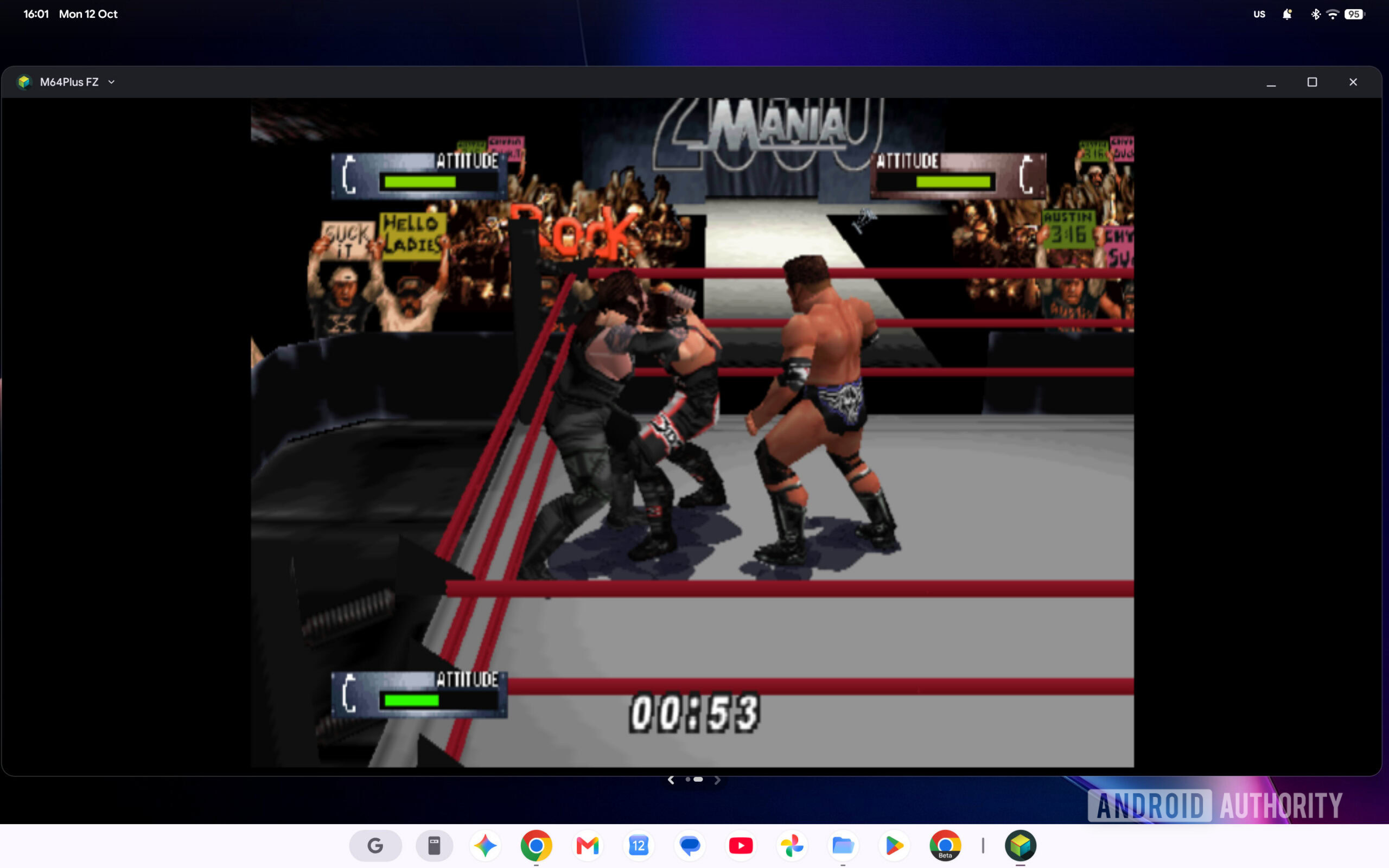 Googlebook N64 emulator Wrestlemania 2000