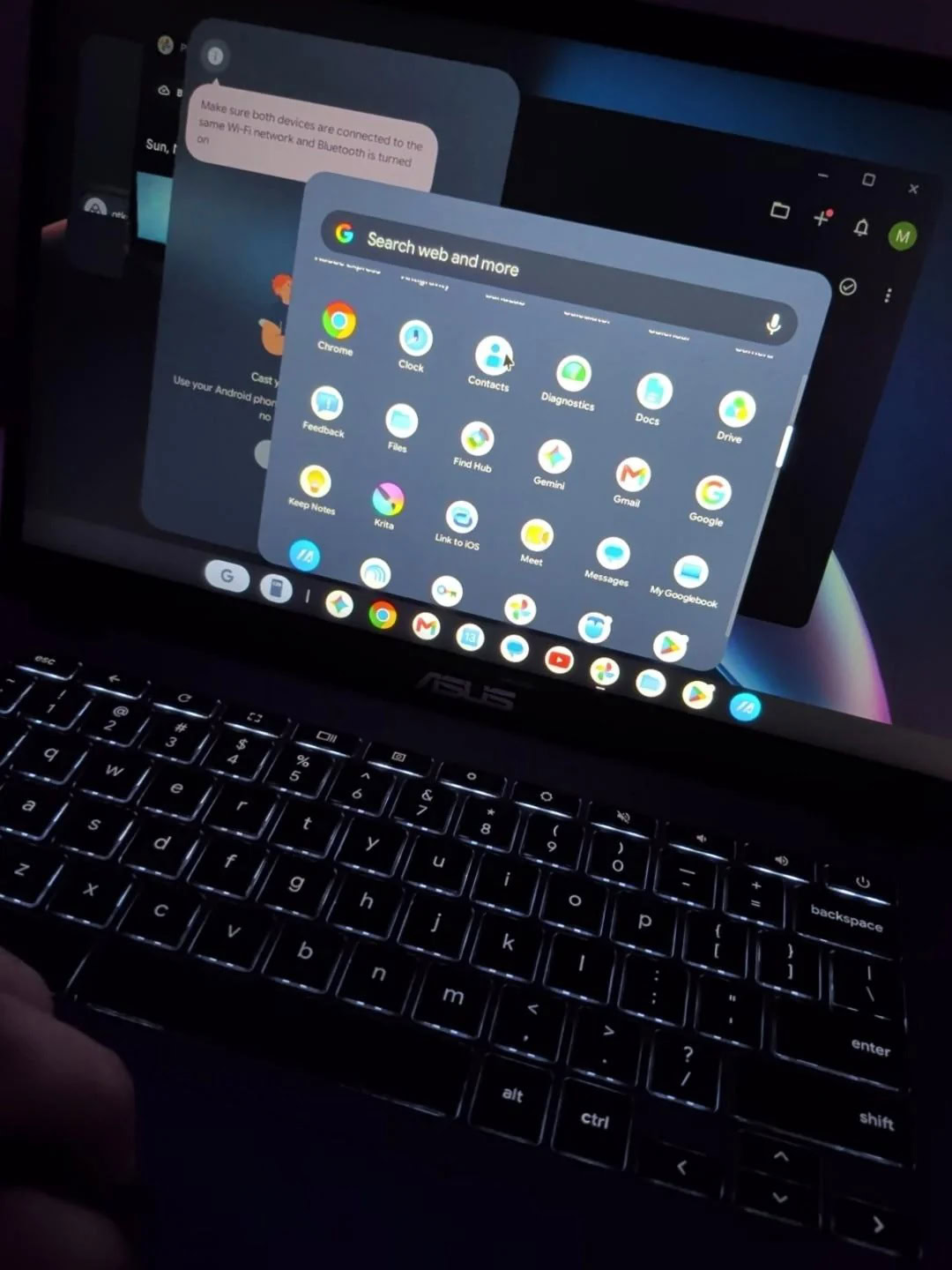 Googlebook OS on ASUS Chromebook Plus 1