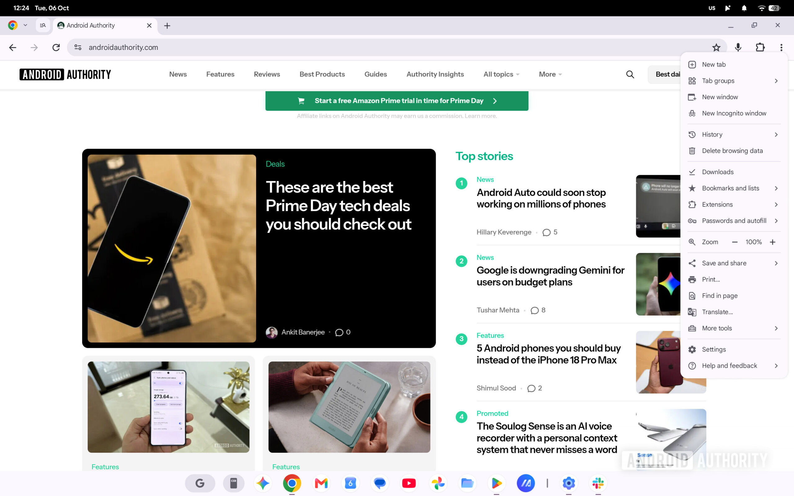 Googlebook no profile in Chrome menu