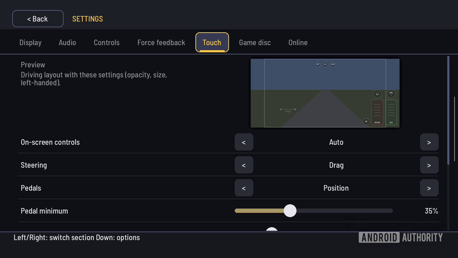 Gran Turismo 3 recompilation touch controls