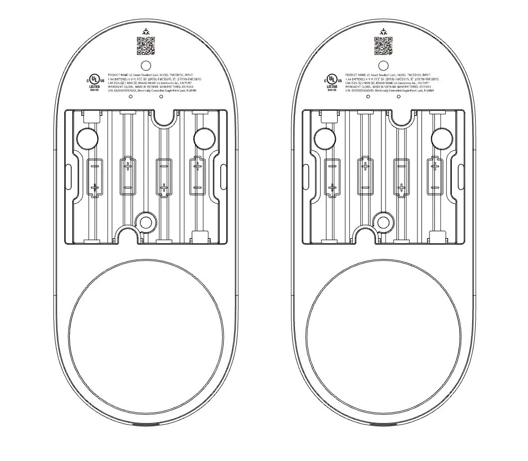 LG Smart Deadbolt lock diagram on FCC