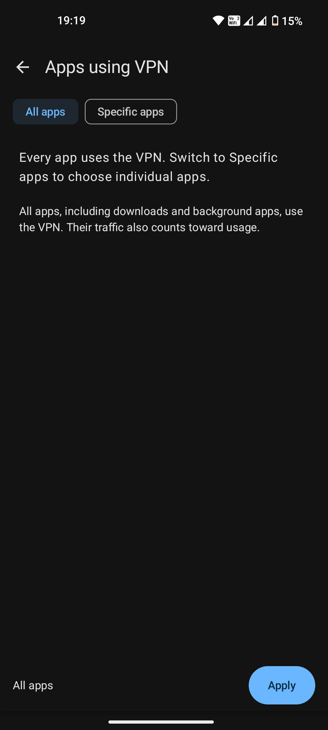 Mudfish VPN Android app interface