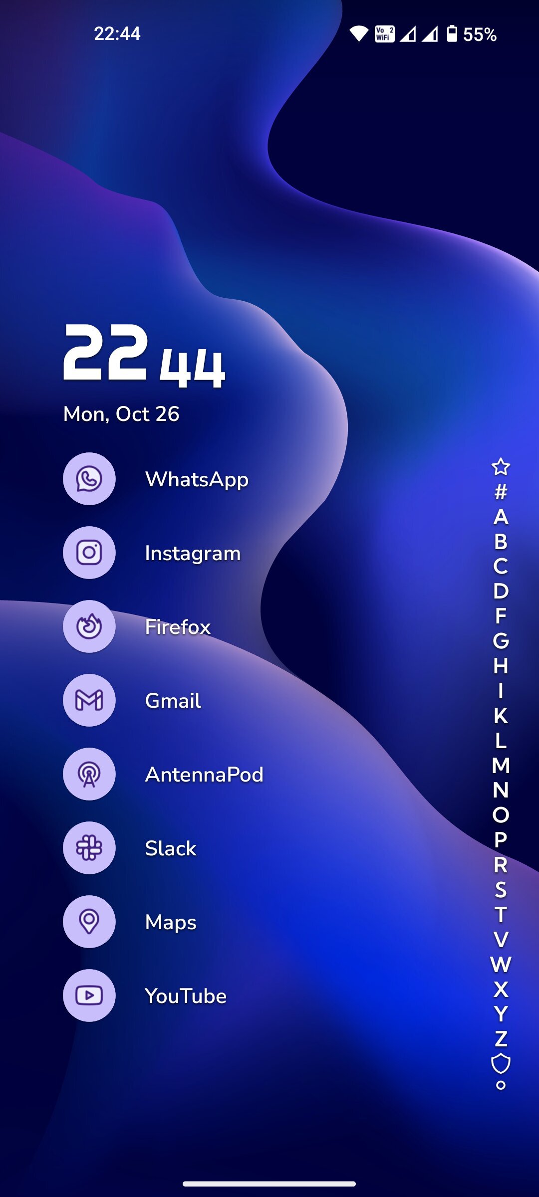 Niagara Launcher interface on Android phone (2)