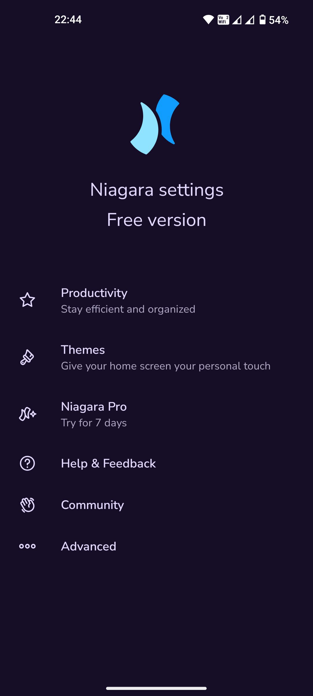 Niagara Launcher interface on Android phone (4)