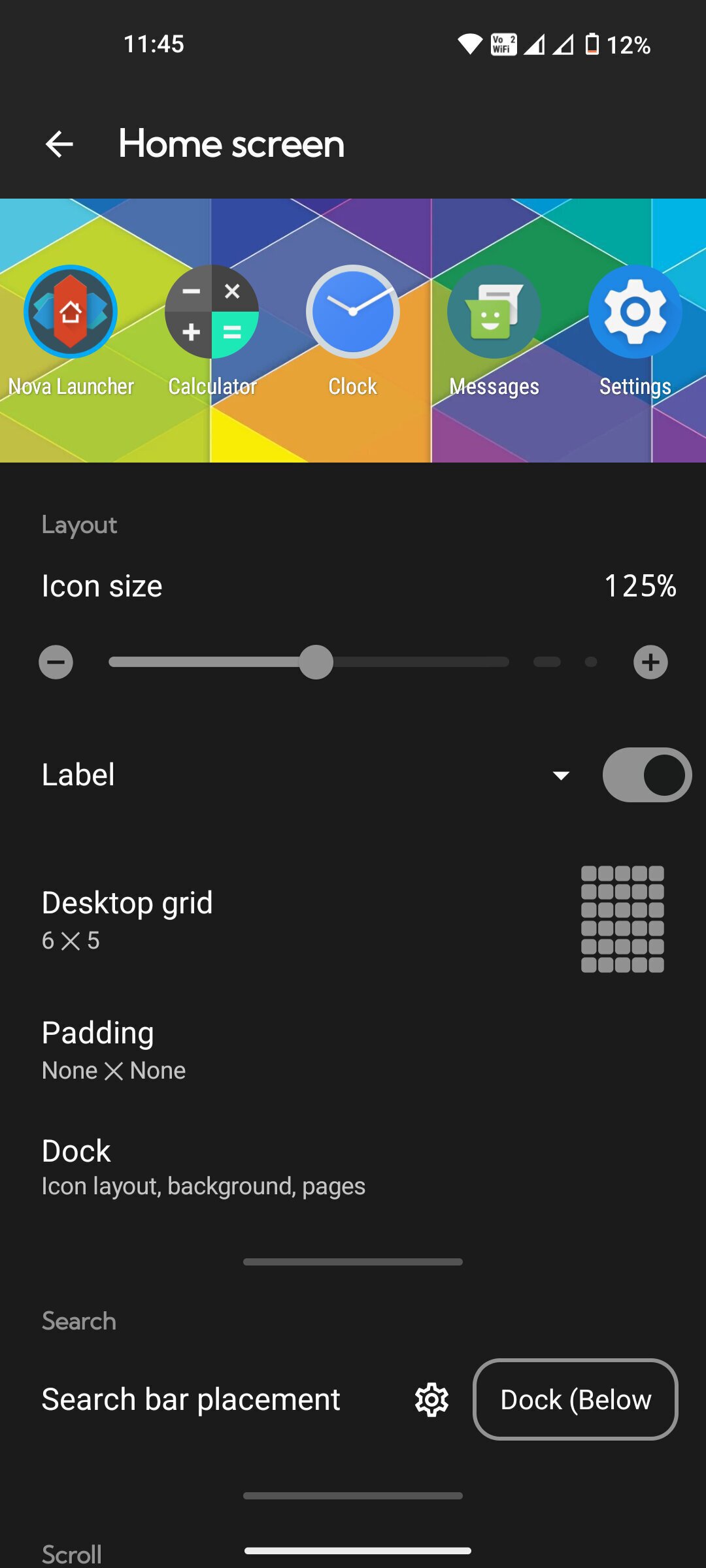 Nova Launcher interface on Android phone (1)