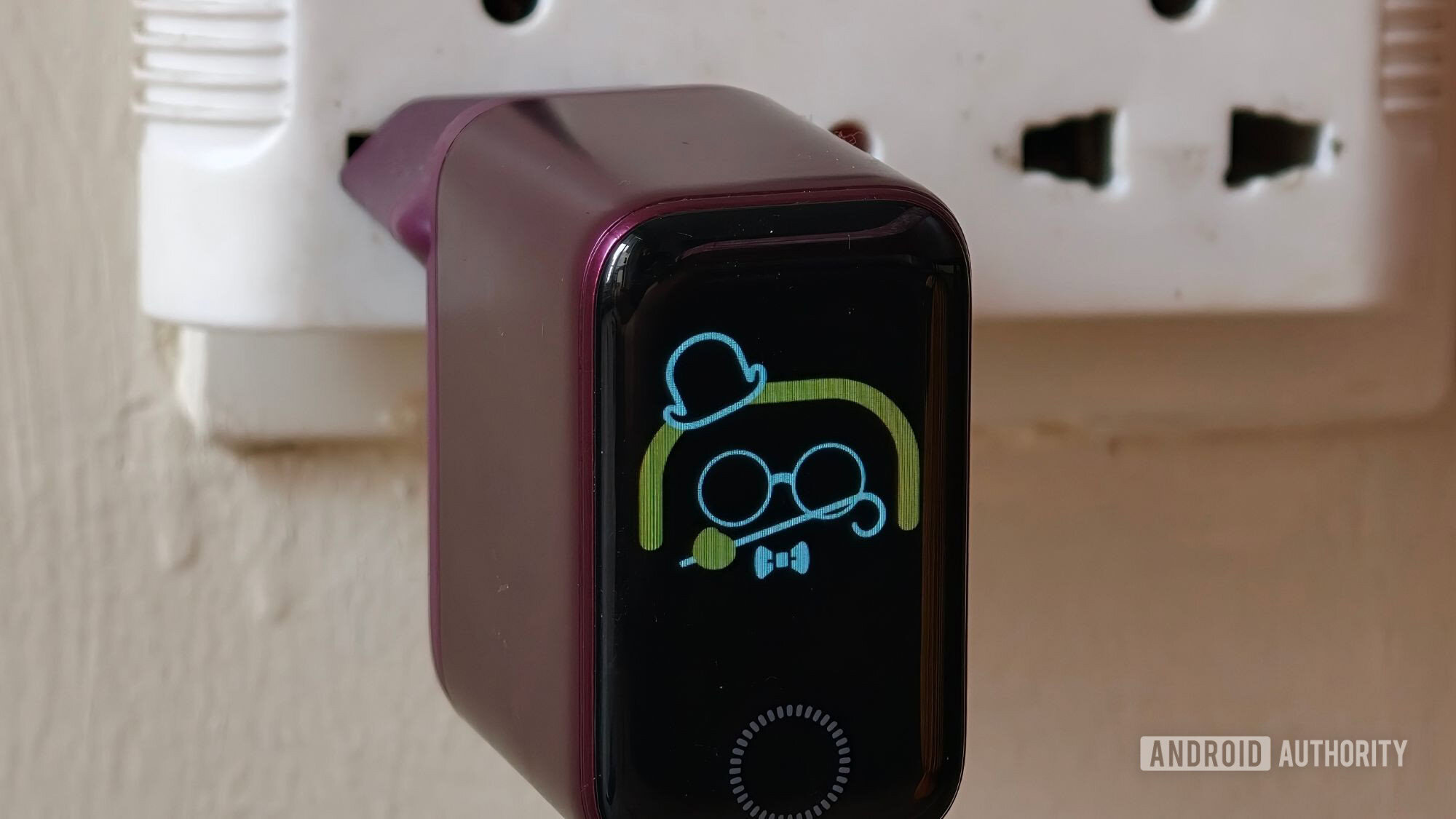 Peeko animated face on the Baseus PicoGo Pro 100W GaN charger