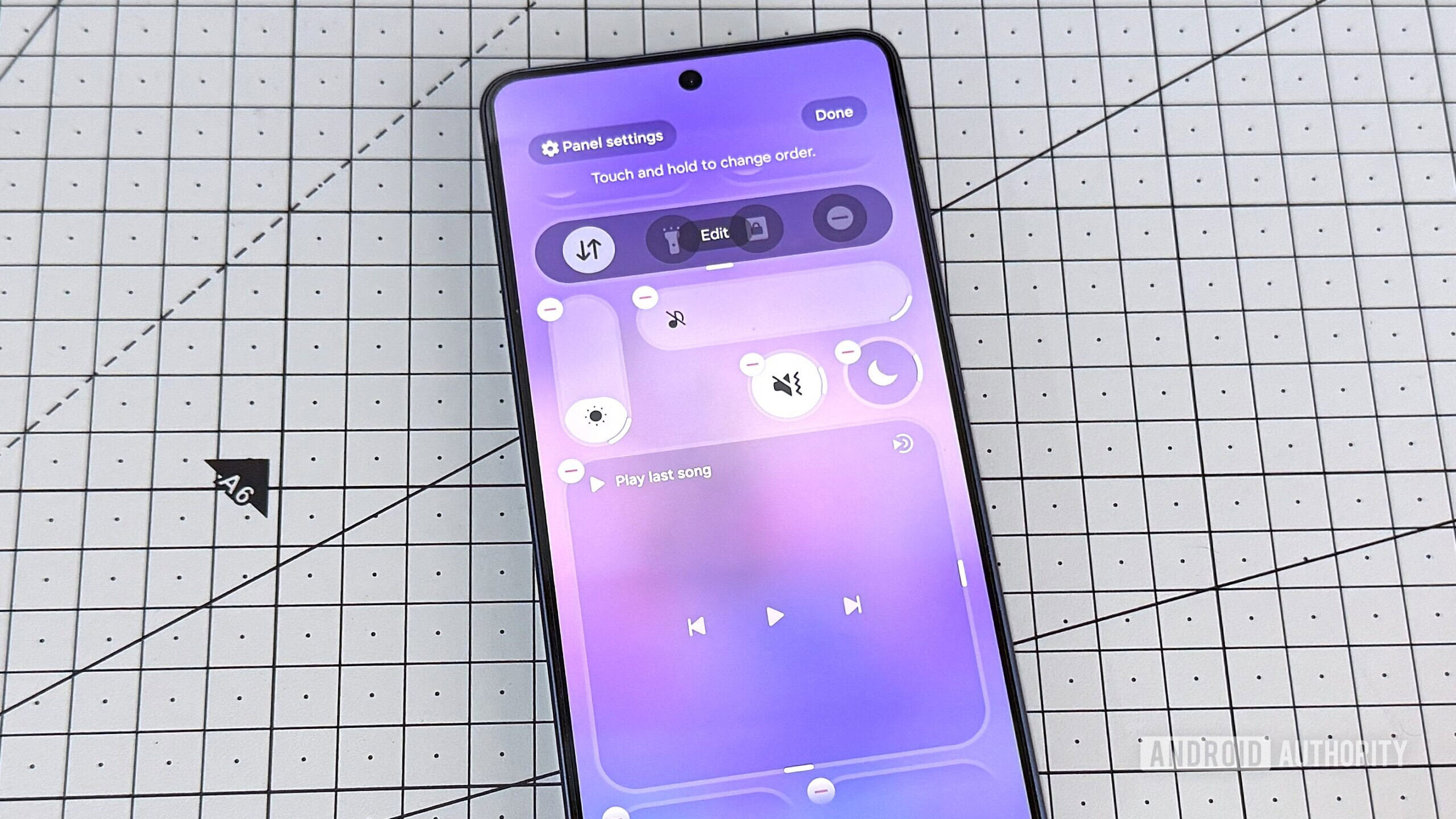 Samsung phone showing One UI 9 Quick Settings panel