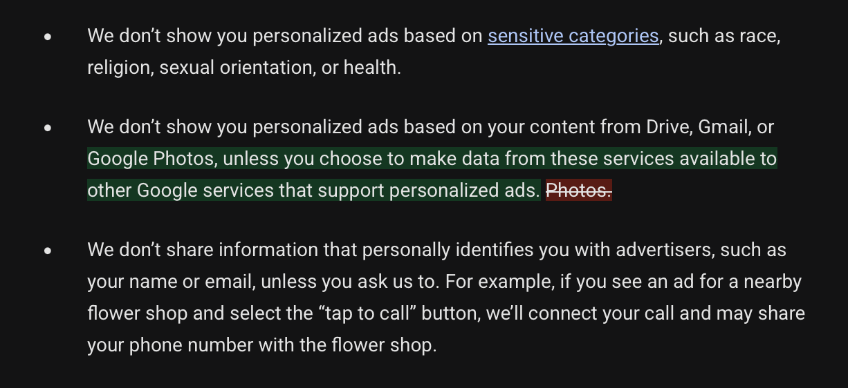 Google's Privacy Policy for Personal Intelligence Google's Privacy Policy for Personal Intelligence
