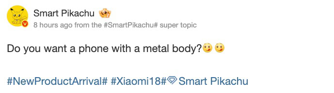 Smart Pikachu on the Xiaomi 18 1