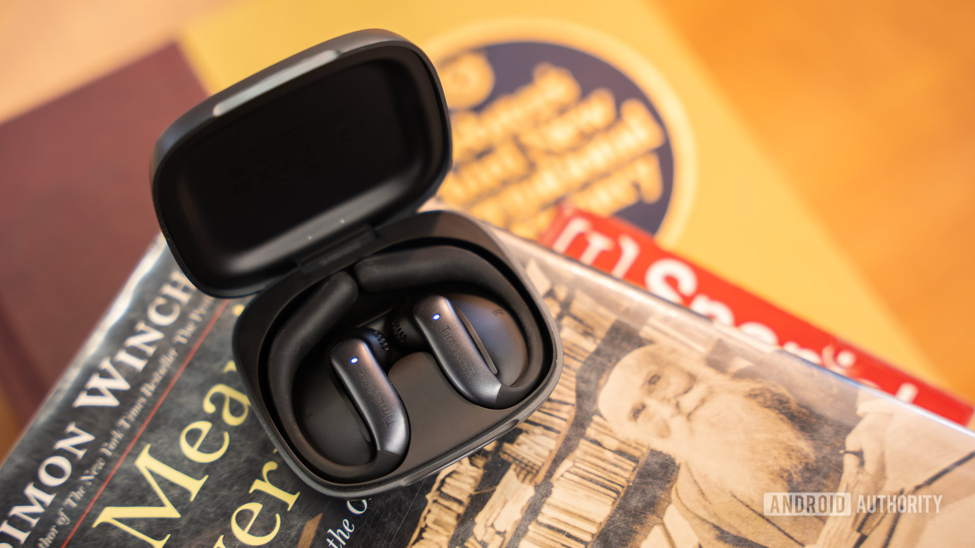 Timekettle LiveTalk AI Translation Earbuds case opened with earbuds inside 1