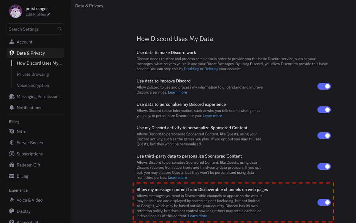 Turn off Discord discoverable channels on web pages Turn off Discord discoverable channels on web pages