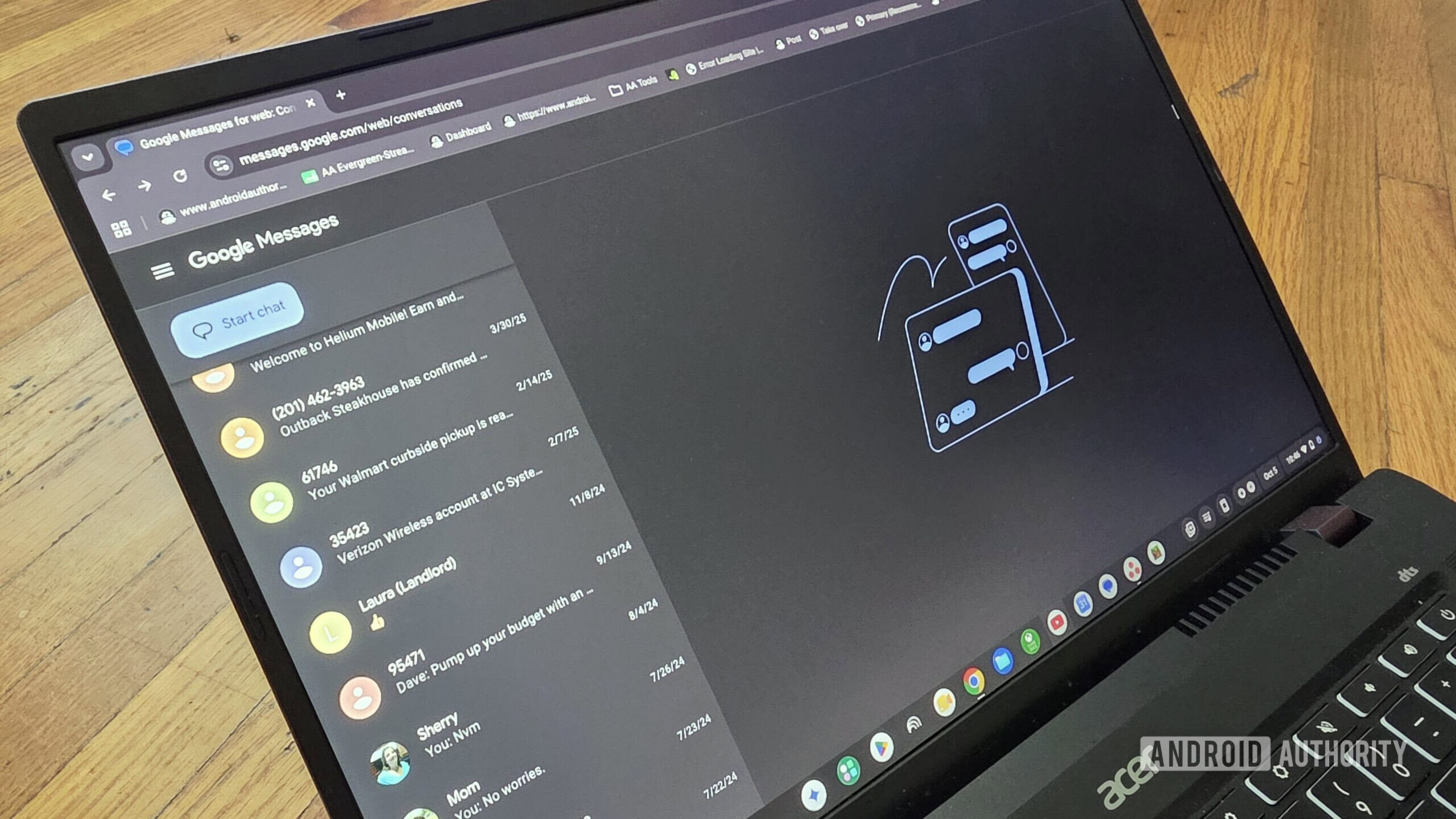 acer google messages