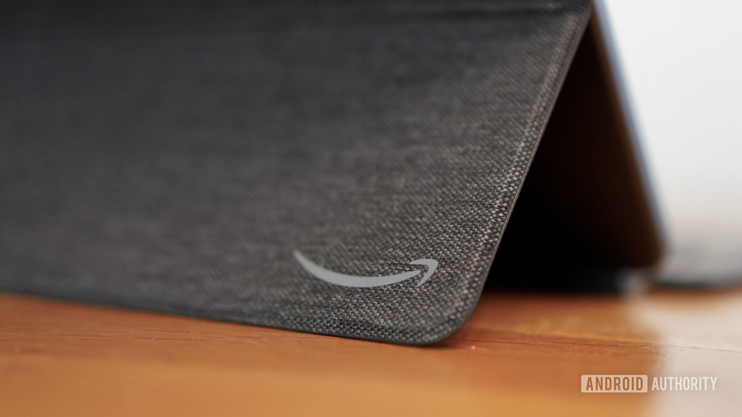 amazon logo fire max 11 The Amazon logo on the back of the Fire Max 11 tablet