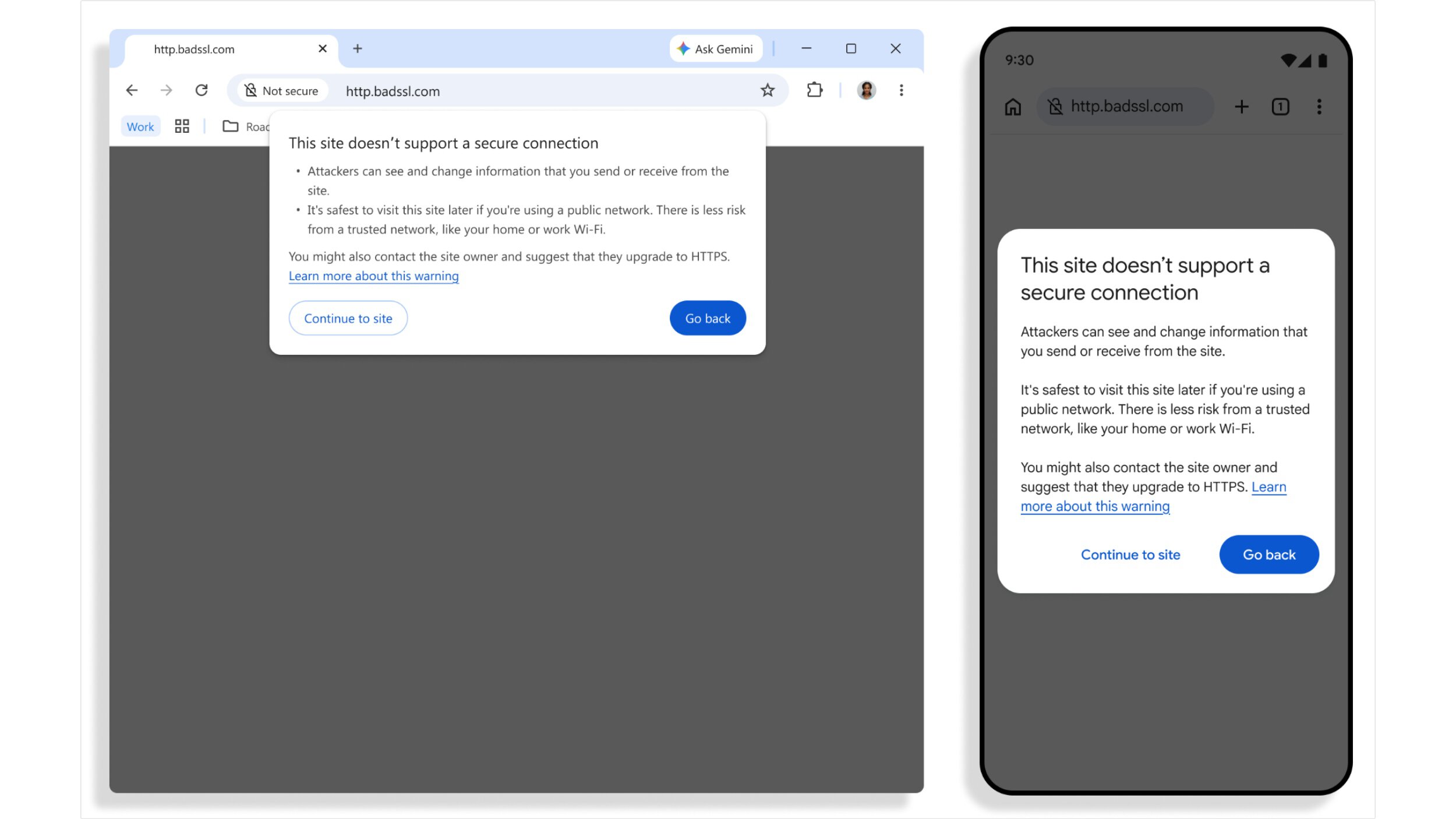 chrome http warning chrome http warning