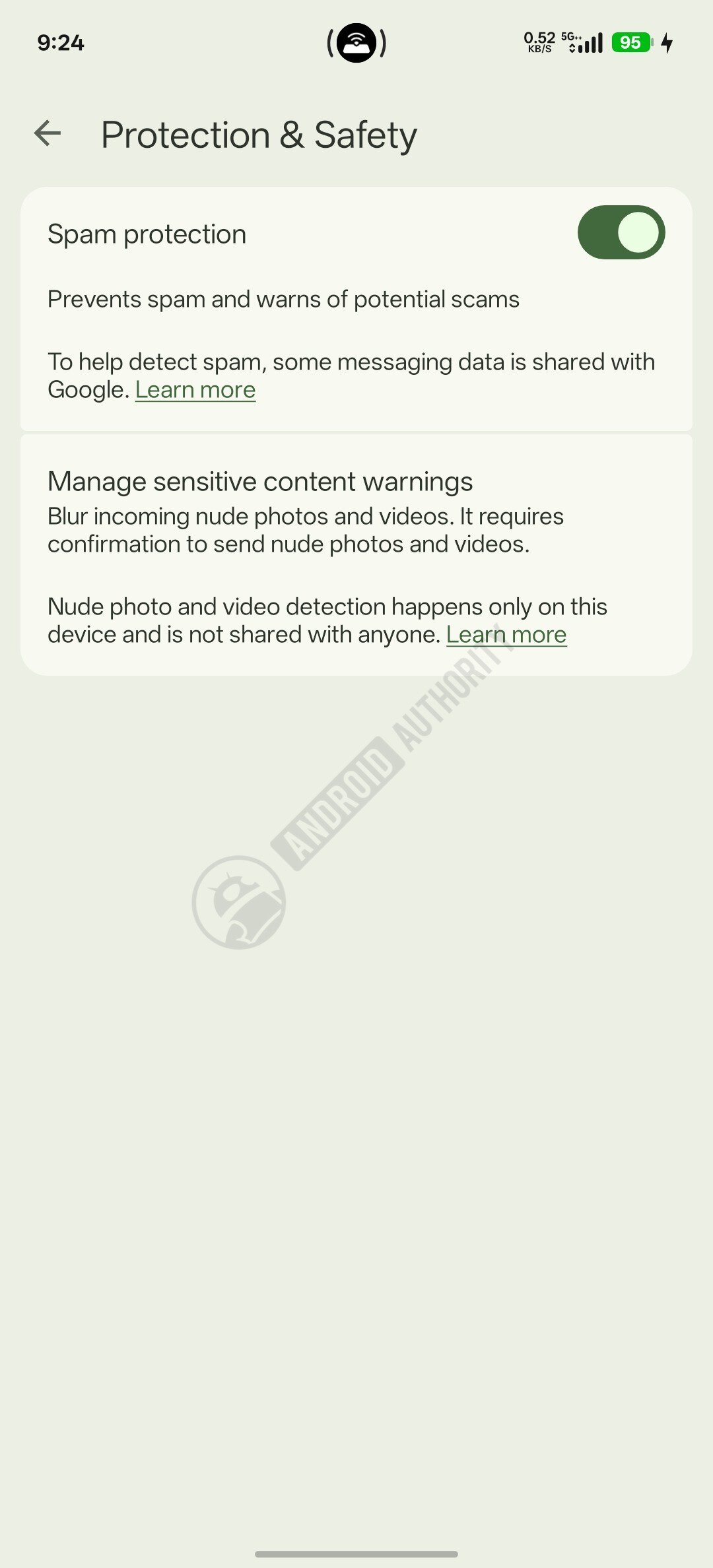 current protections and safety ui google messages watermarked