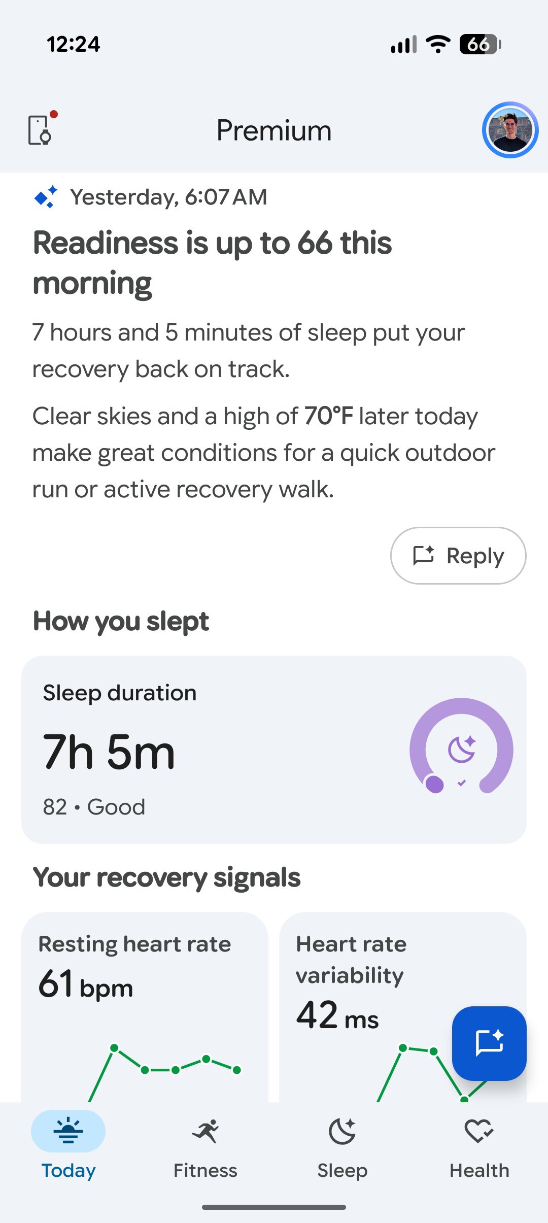 Google Health screenshot.