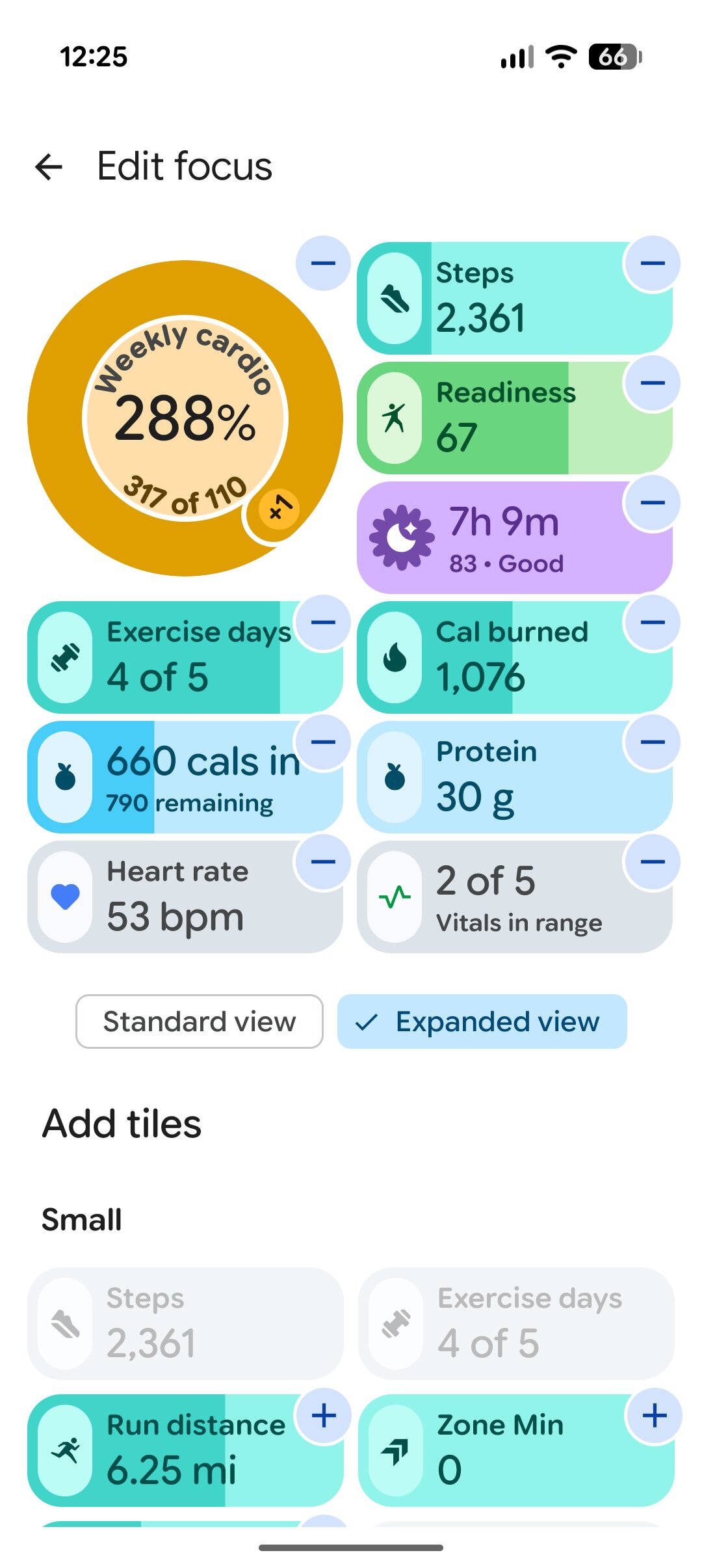 Google Health screenshot.