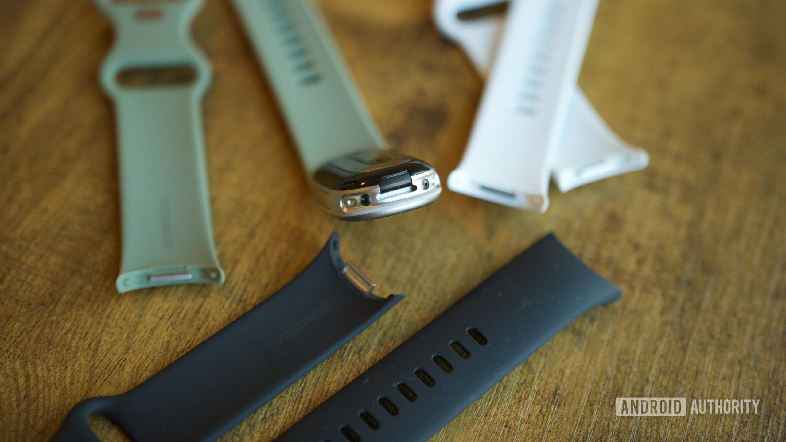 fitbit edge review watch bands Watch band connector on the Fitbit Edge.