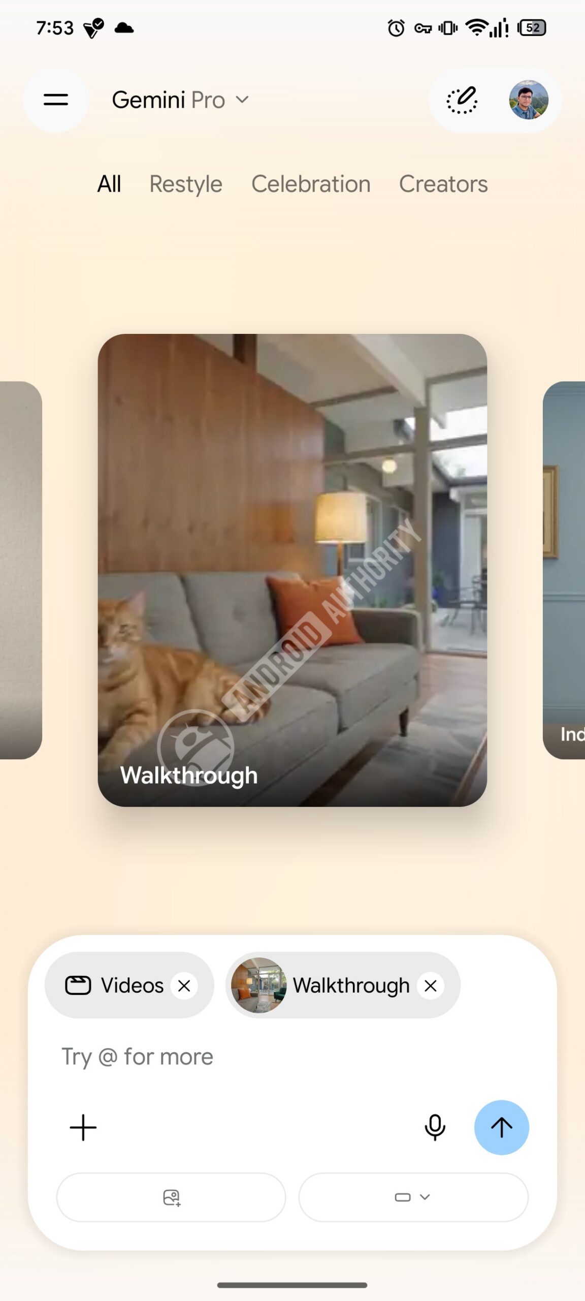 gemini videos upcoming ui watermarked