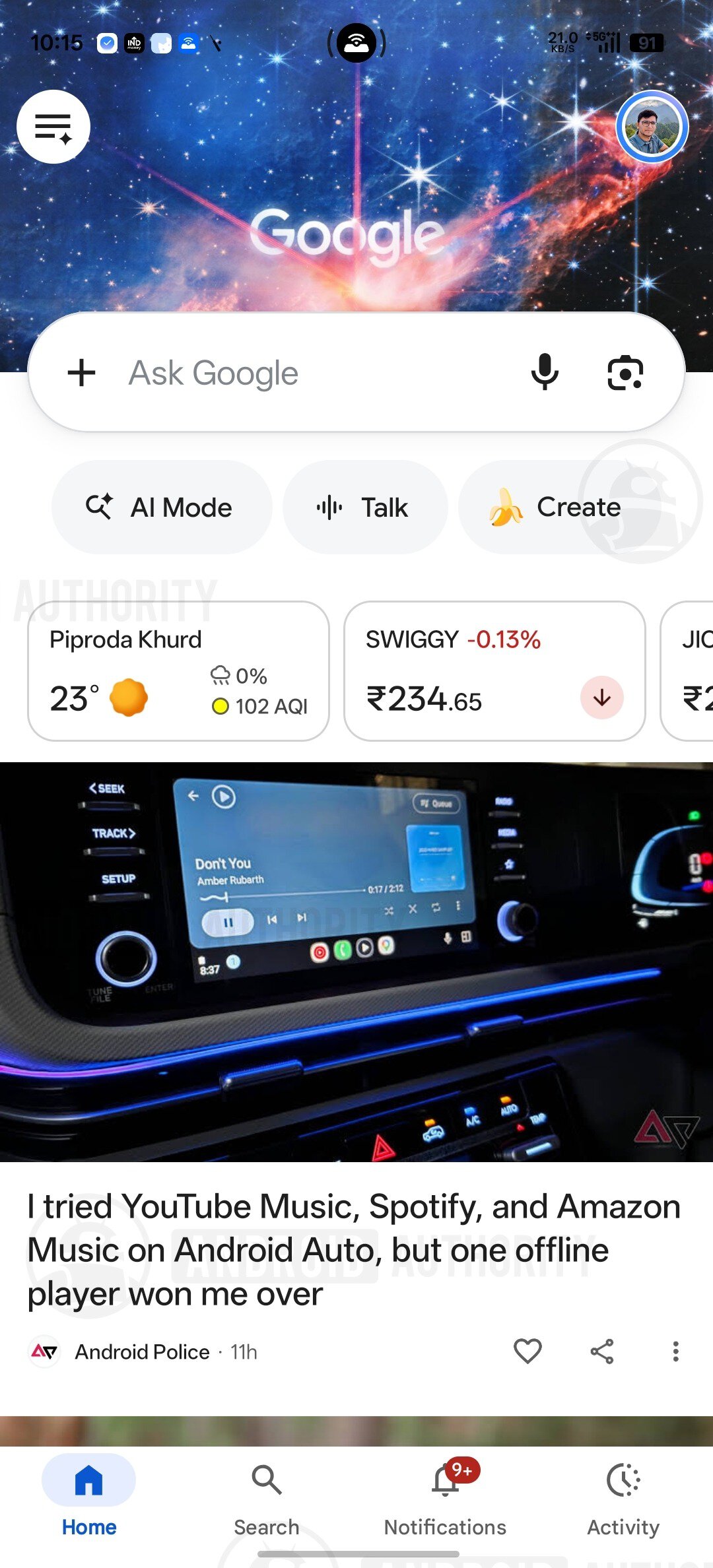 google app new search bar design watermarked