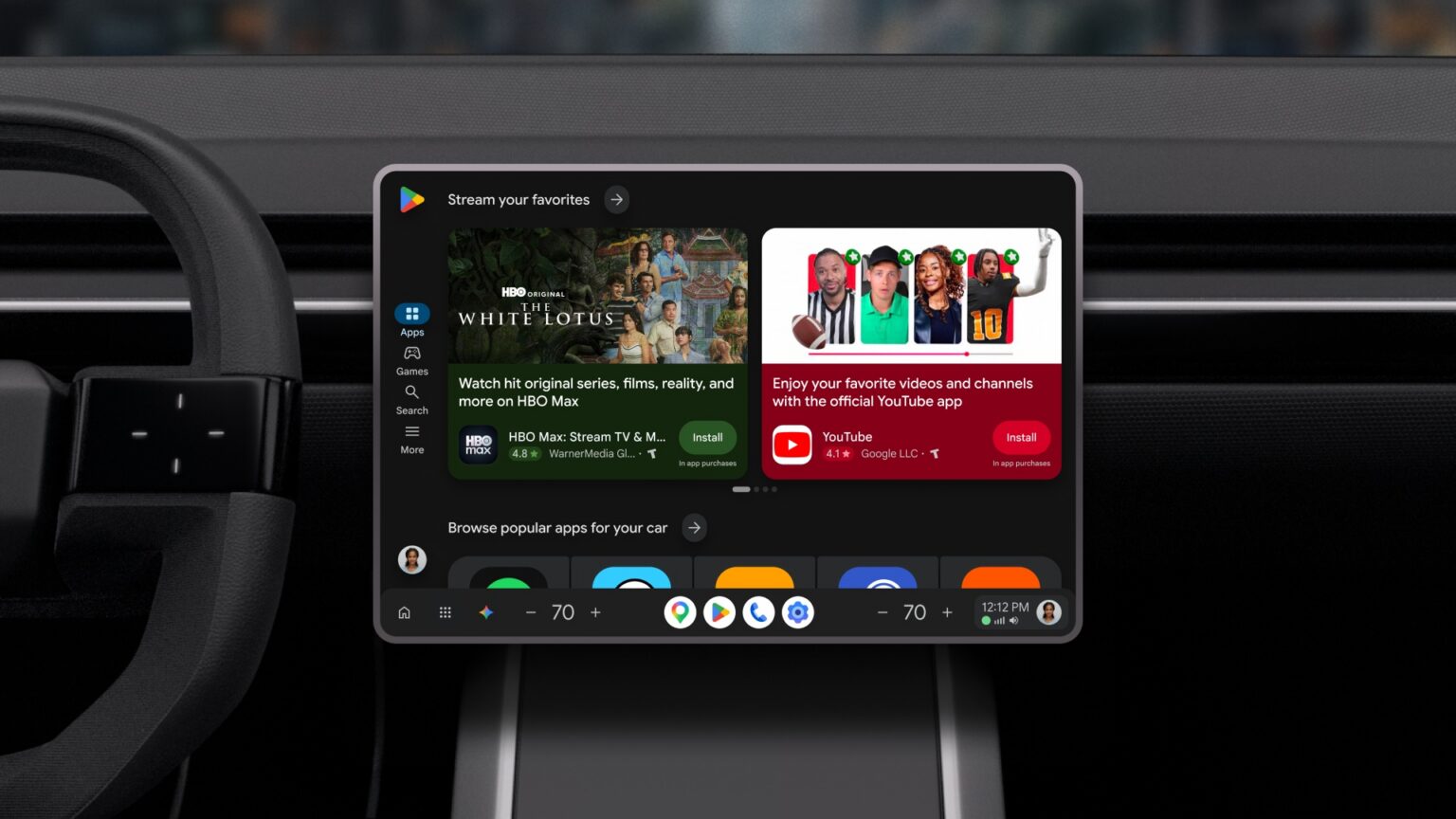 Google built-in cars get Play Store and YouTube upgrades