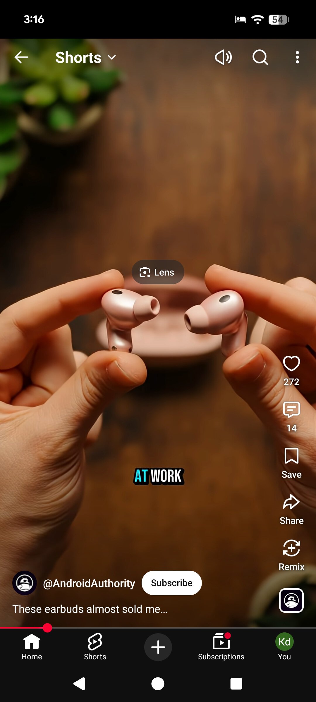 google lens shorts button Android