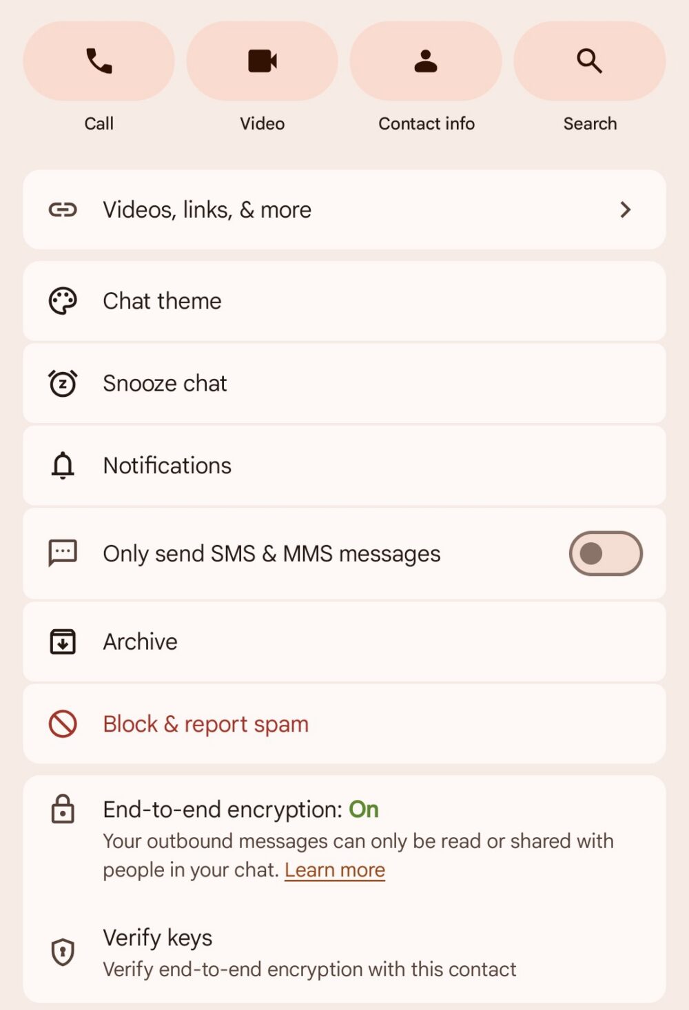 Google Messages could soon lose option to disable RCS per chat