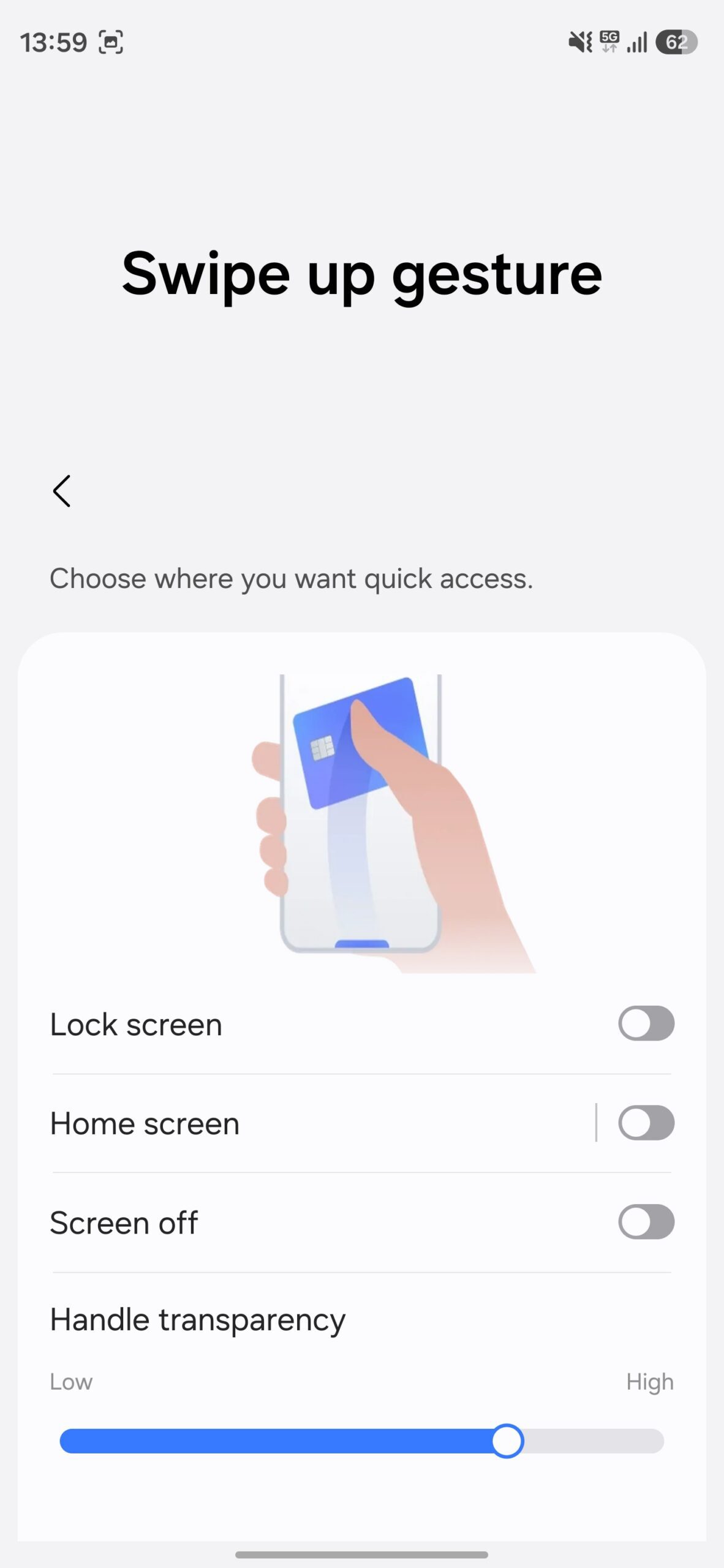 Disabling Samsung Wallet's swipe up gesture for different screens.