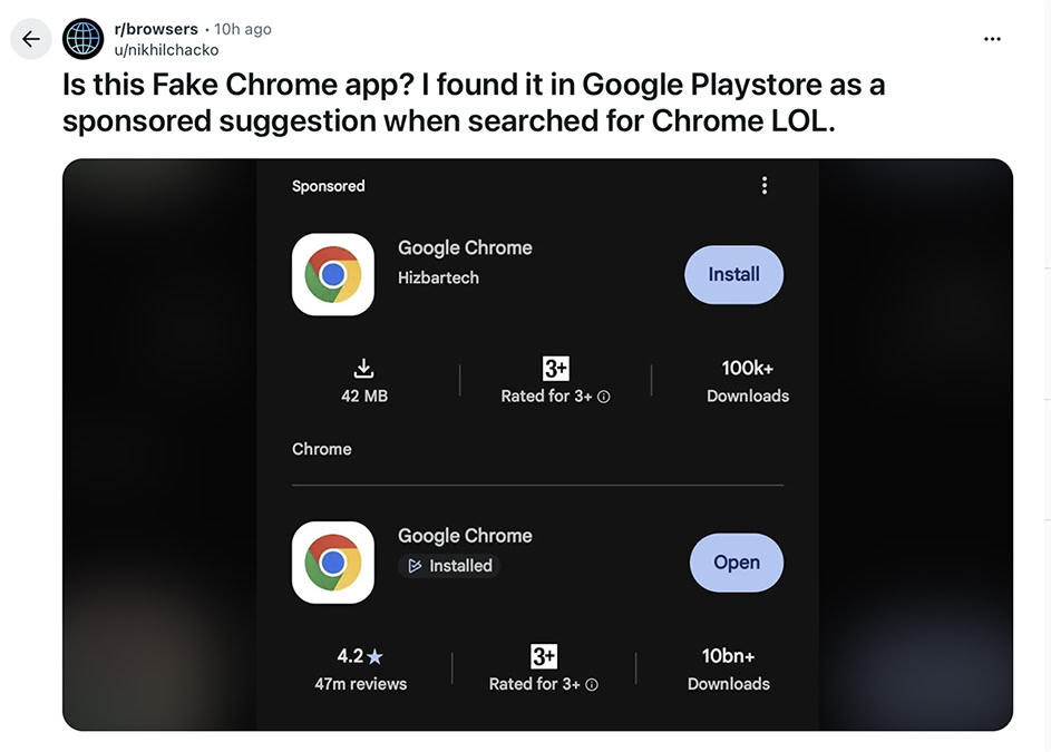 reddit post fake chrome app play store reddit post fake chrome app play store