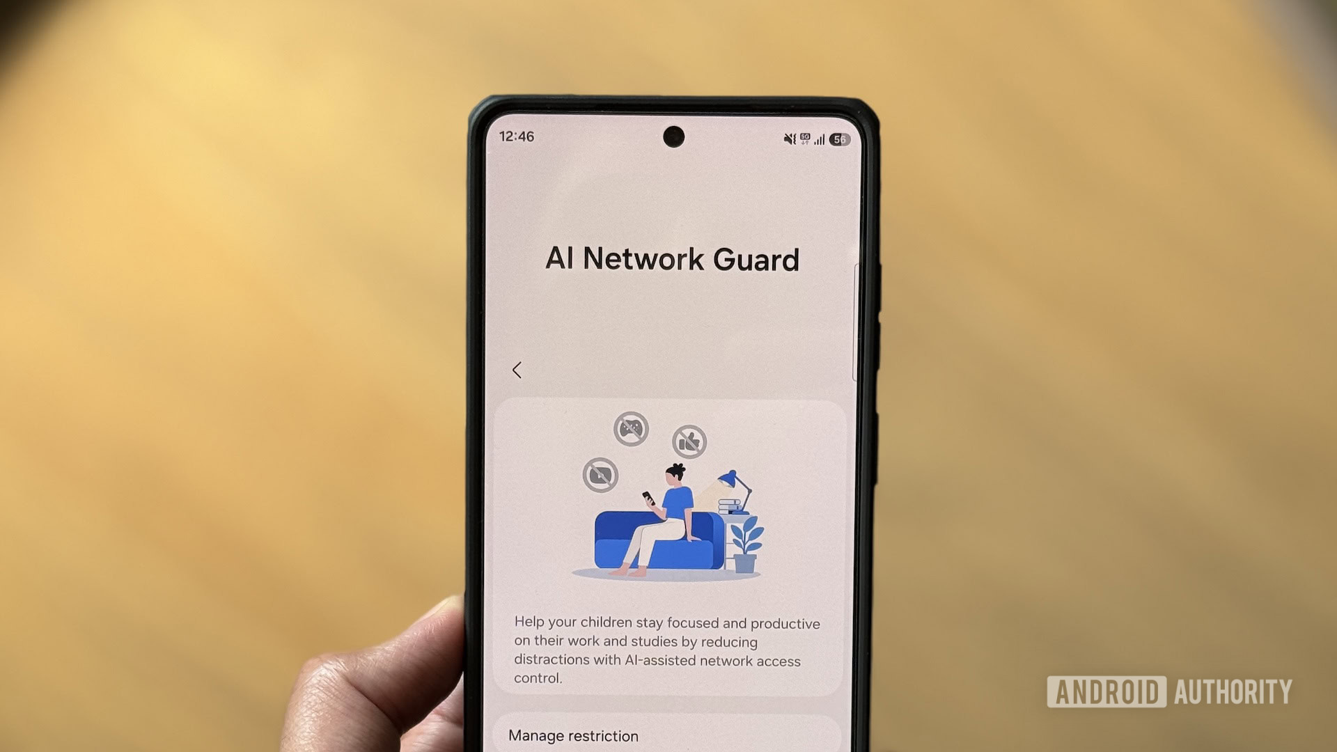 setting up ai network guard on a galaxy phone 19 AI Network Guard screen on an Galaxy phone.