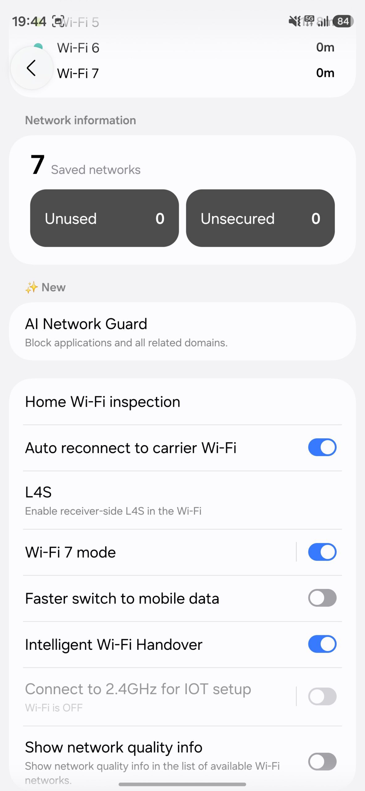 Connectivity labs page on a Galaxy phone.